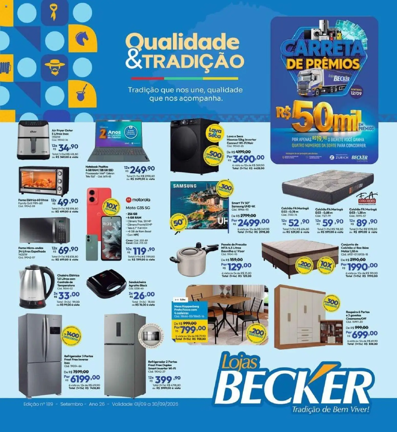 Pré-Visualização do folheto "Lojas Becker ofertas Setembro" da loja Lojas Becker válido a partir de 01/09/2026
