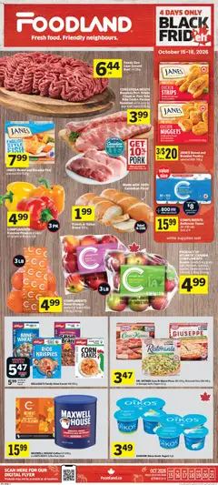 Un aperçu du dépliant Foodland weekly flyer / circulaire du magasin Foodland est valide à partir 15 oct. 2026
