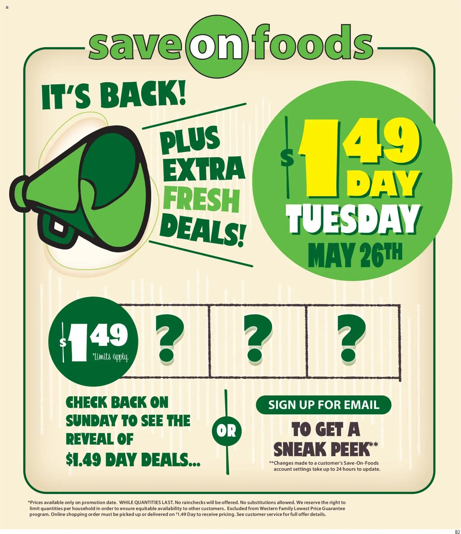 Preview of leaflet Save on foods flyer - AB from shop Save on foods is valid from May 21, 2026