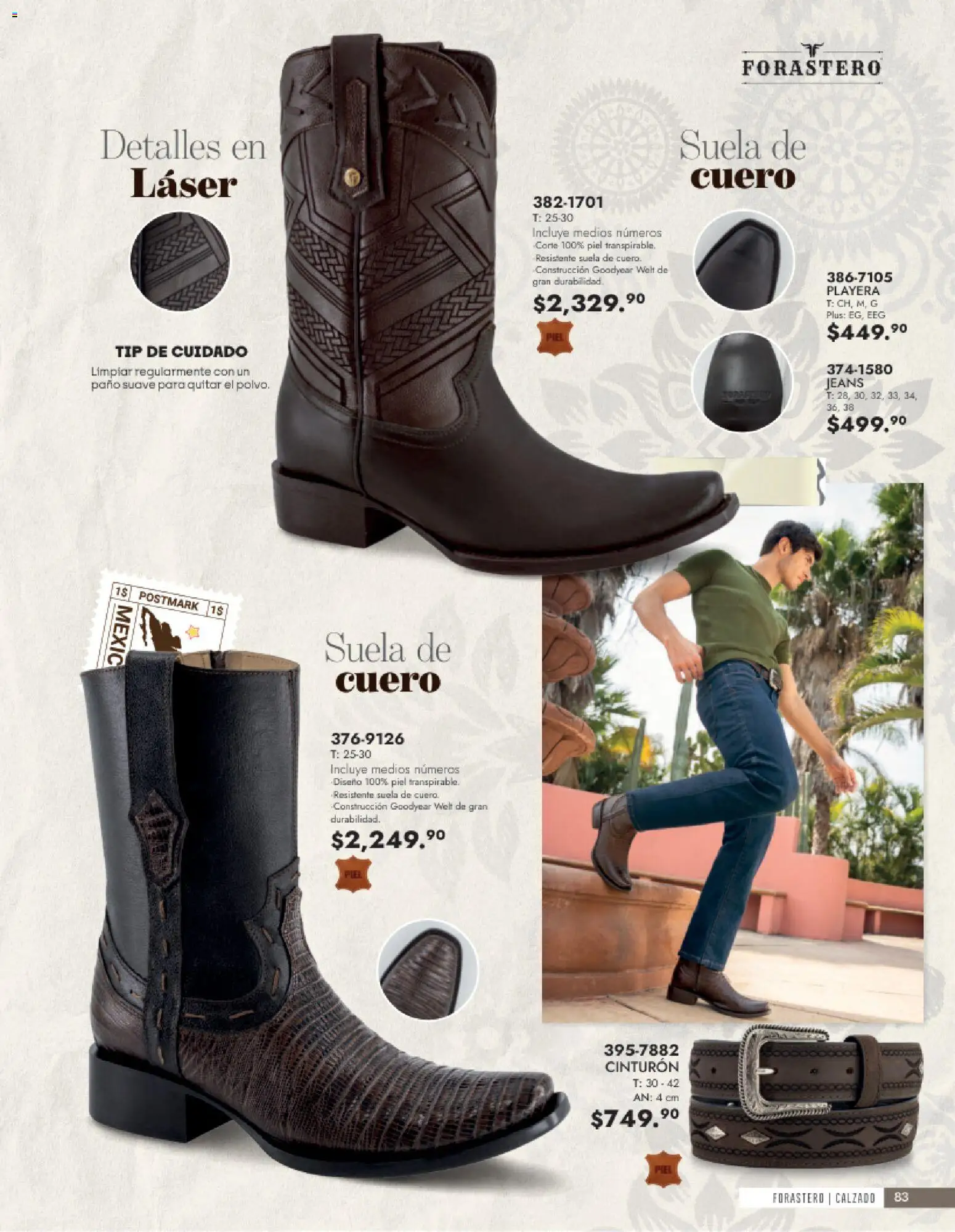 Vista previa las ofertas de la tienda Andrea - Andrea catálogo Calzado Caballero desde el 24/05/2026 - Playera, Cinturón