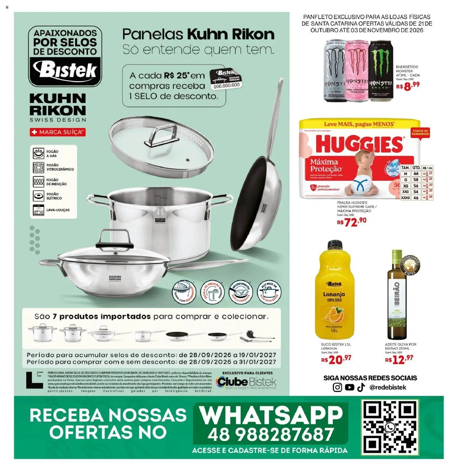 Pré-Visualização do folheto "Bistek Supermercados ofertas Quinzenal" da loja Bistek Supermercados válido a partir de 21/10/2026