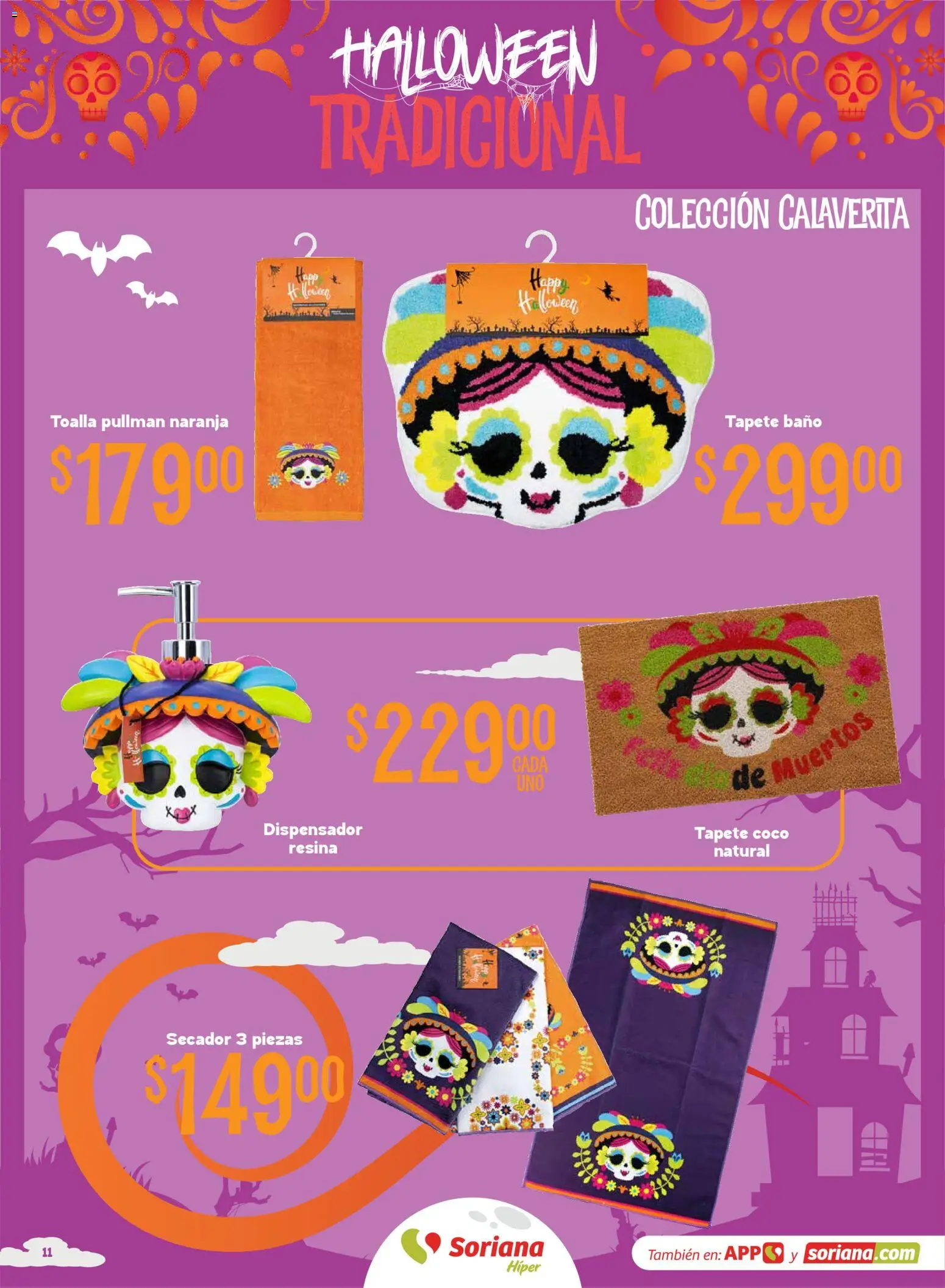 Vista previa las ofertas de la tienda Soriana - Soriana Halloween y Día de muertos Híper Nacional desde el 08/09/2026 