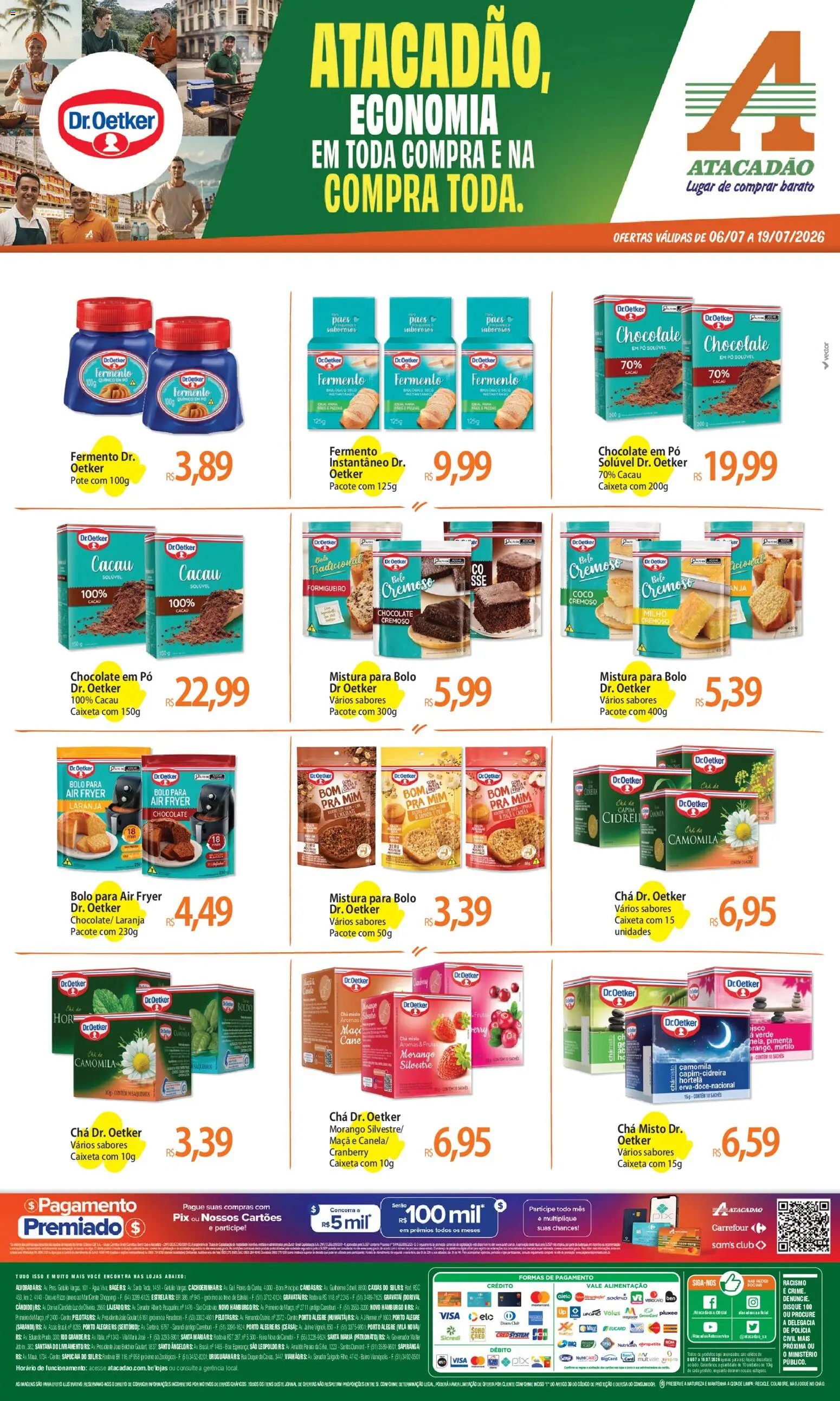 Pré-Visualização do folheto "Atacadão ofertas - RS" da loja Atacadão válido a partir de 06/07/2026 - Air fryer, Chocolate, Mirtilo, Chá, Milho, Hortelã, Pimenta, Mistura para bolo