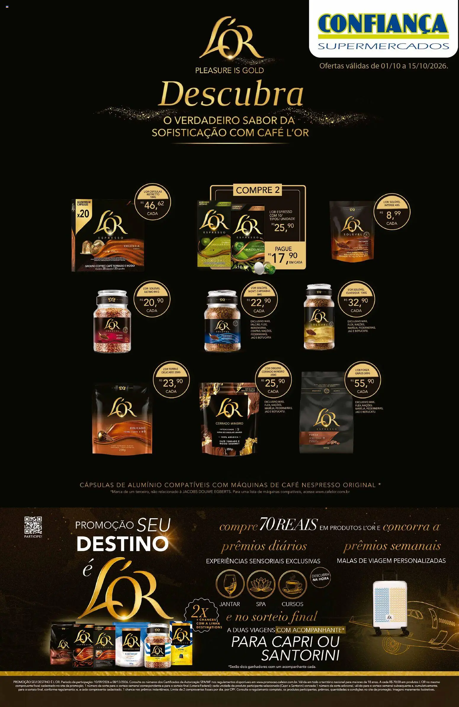 Pré-Visualização do folheto "Confiança ofertas JDE" da loja Confiança válido a partir de 01/10/2026 - Café, Chocolate, Cápsulas
