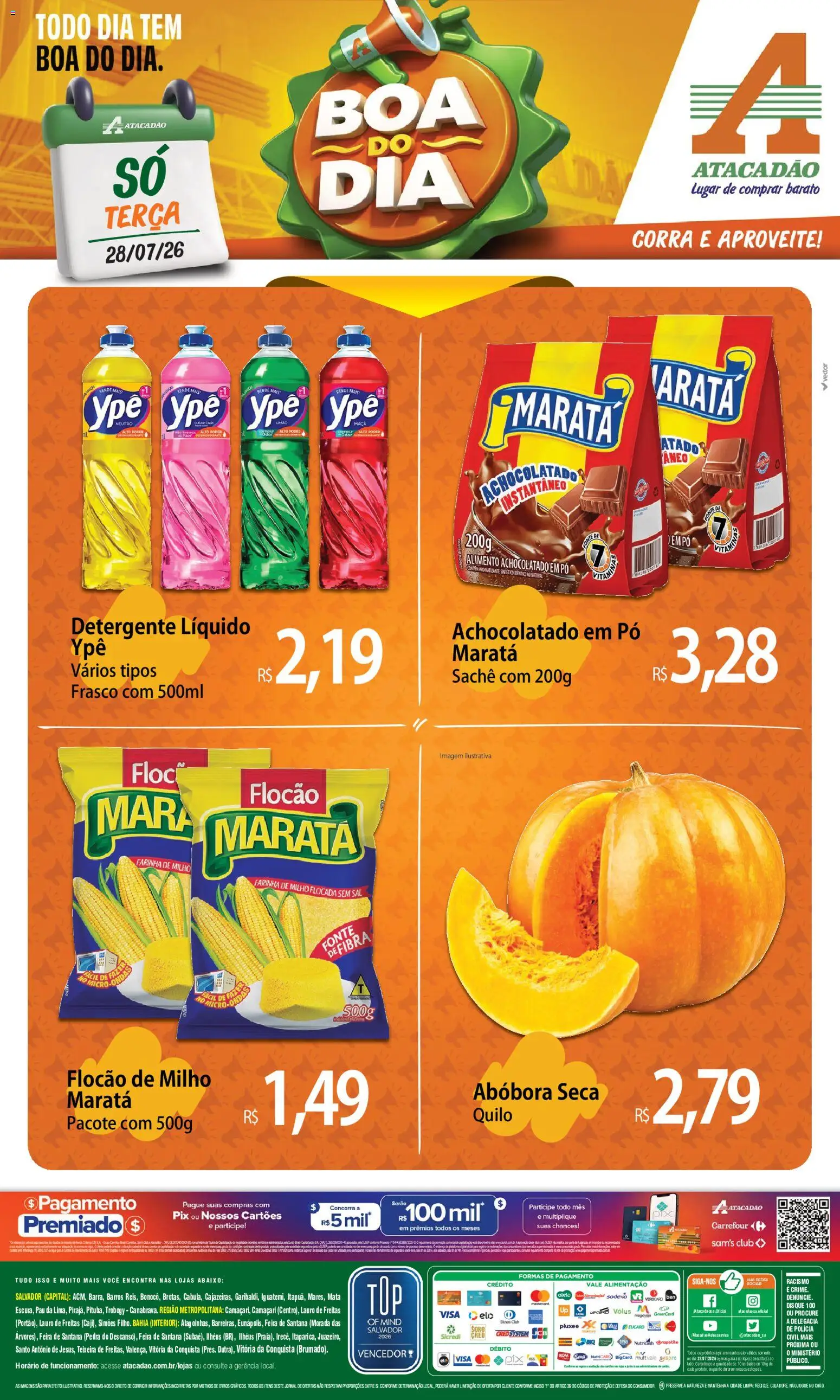 Pré-Visualização do folheto "Atacadão ofertas - BA" da loja Atacadão válido a partir de 28/07/2026