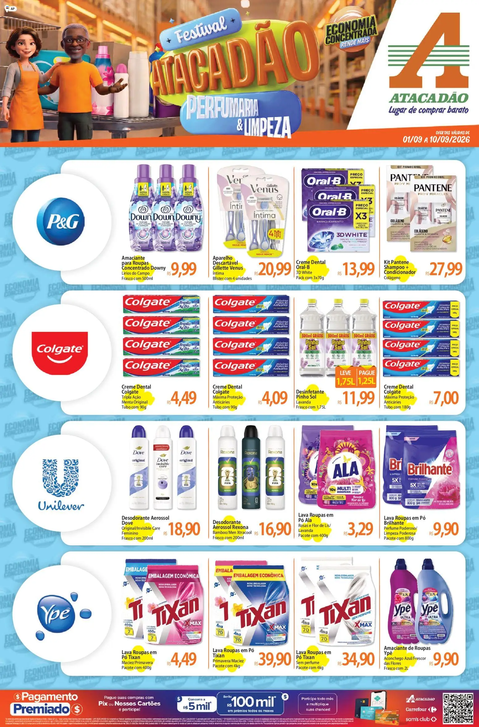 Pré-Visualização do folheto "Atacadão ofertas - AP" da loja Atacadão válido a partir de 01/09/2026 - Flores, Roupas, Desodorante, Desinfetante, Creme, Dove, Pó, Creme dental