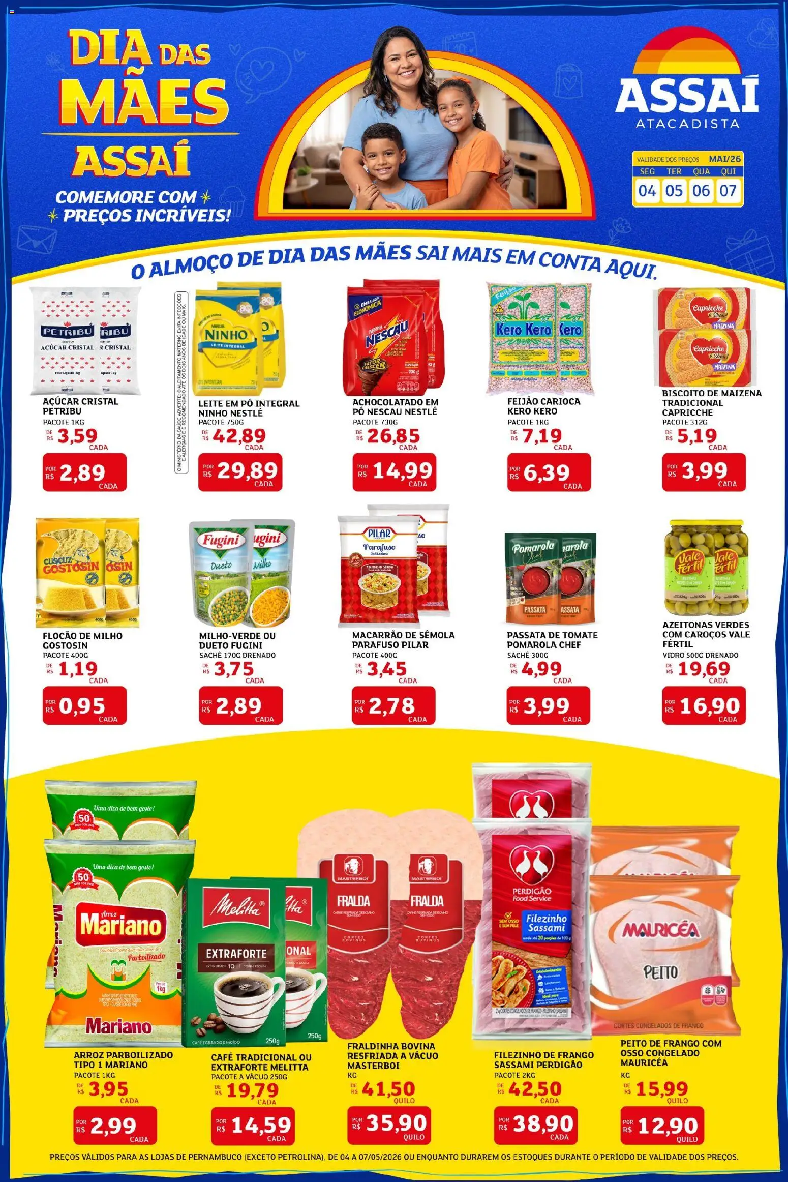 Pré-Visualização do folheto "Assaí Atacadista ofertas - PE" da loja Assaí Atacadista válido a partir de 04/05/2026
