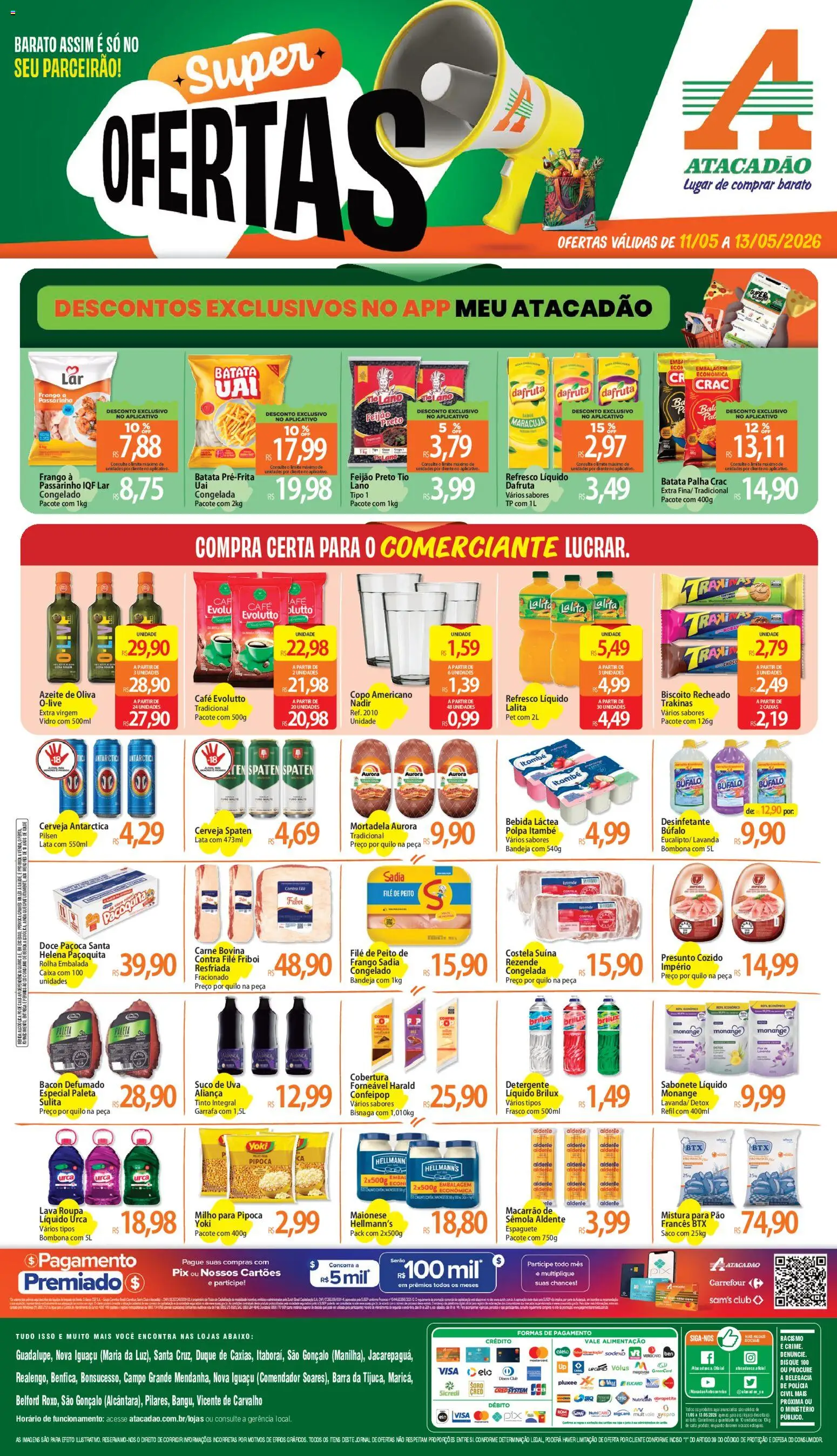 Pré-Visualização do folheto "Atacadão ofertas - RJ" da loja Atacadão válido a partir de 11/05/2026