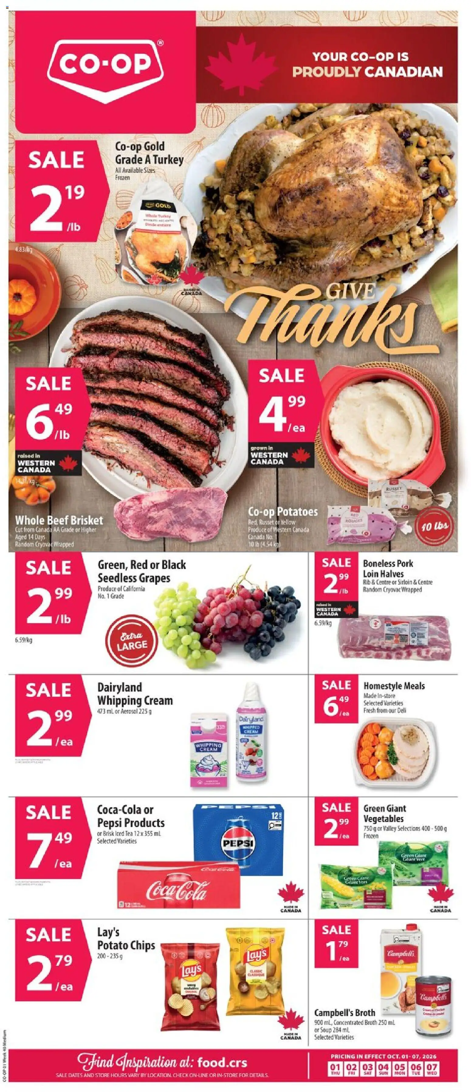 Preview of leaflet Co-op Food weekly flyer / circulaire from shop Co-op Food is valid from Oct 01, 2026