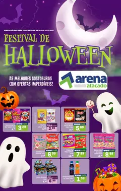 Pré-Visualização do folheto "Arena Atacado ofertas Halloween" da loja Arena Atacado válido a partir de 14/10/2026