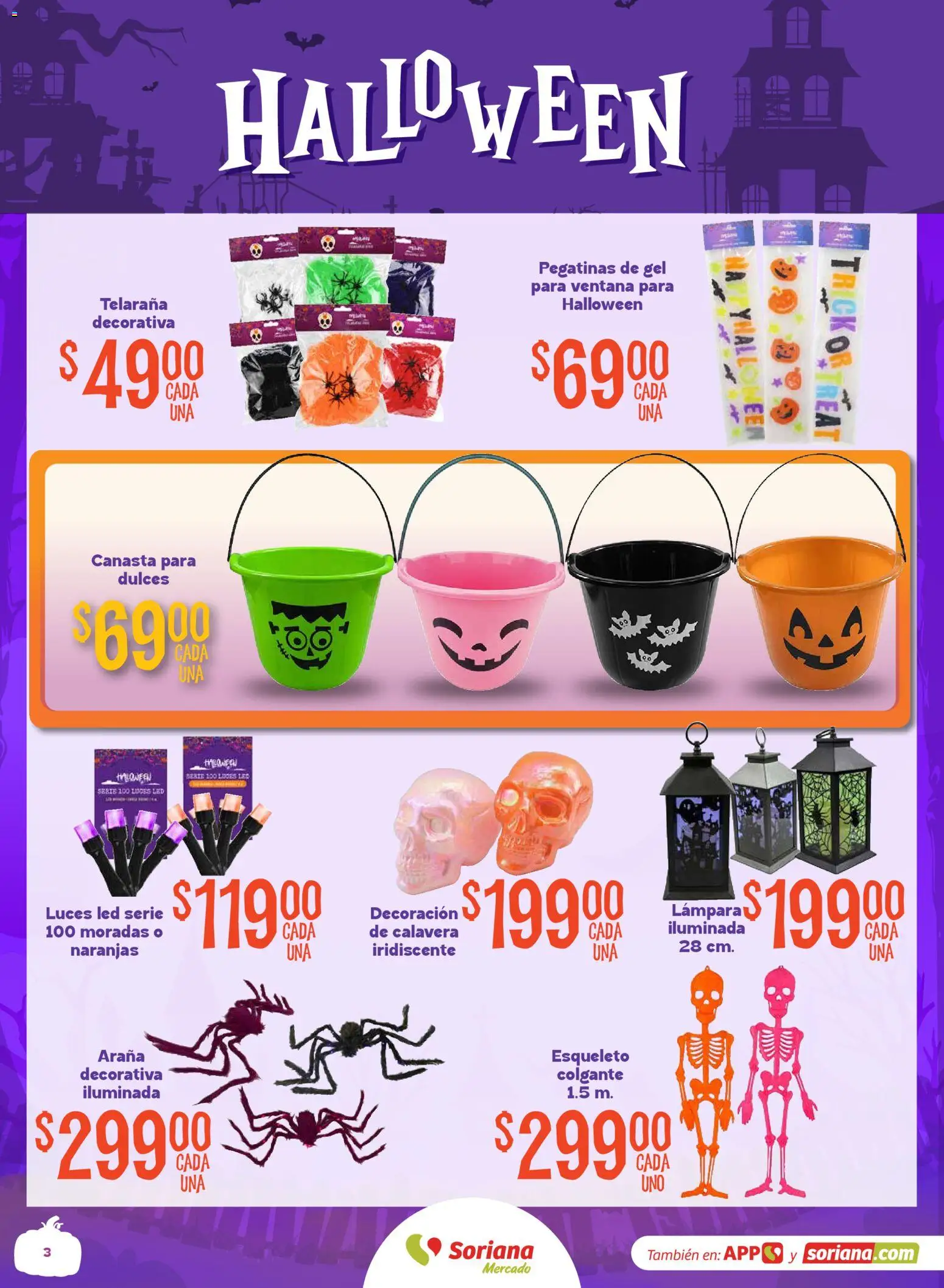 Vista previa las ofertas de la tienda Soriana - Soriana Halloween y Día de muertos Mercado Nacional desde el 08/09/2026 