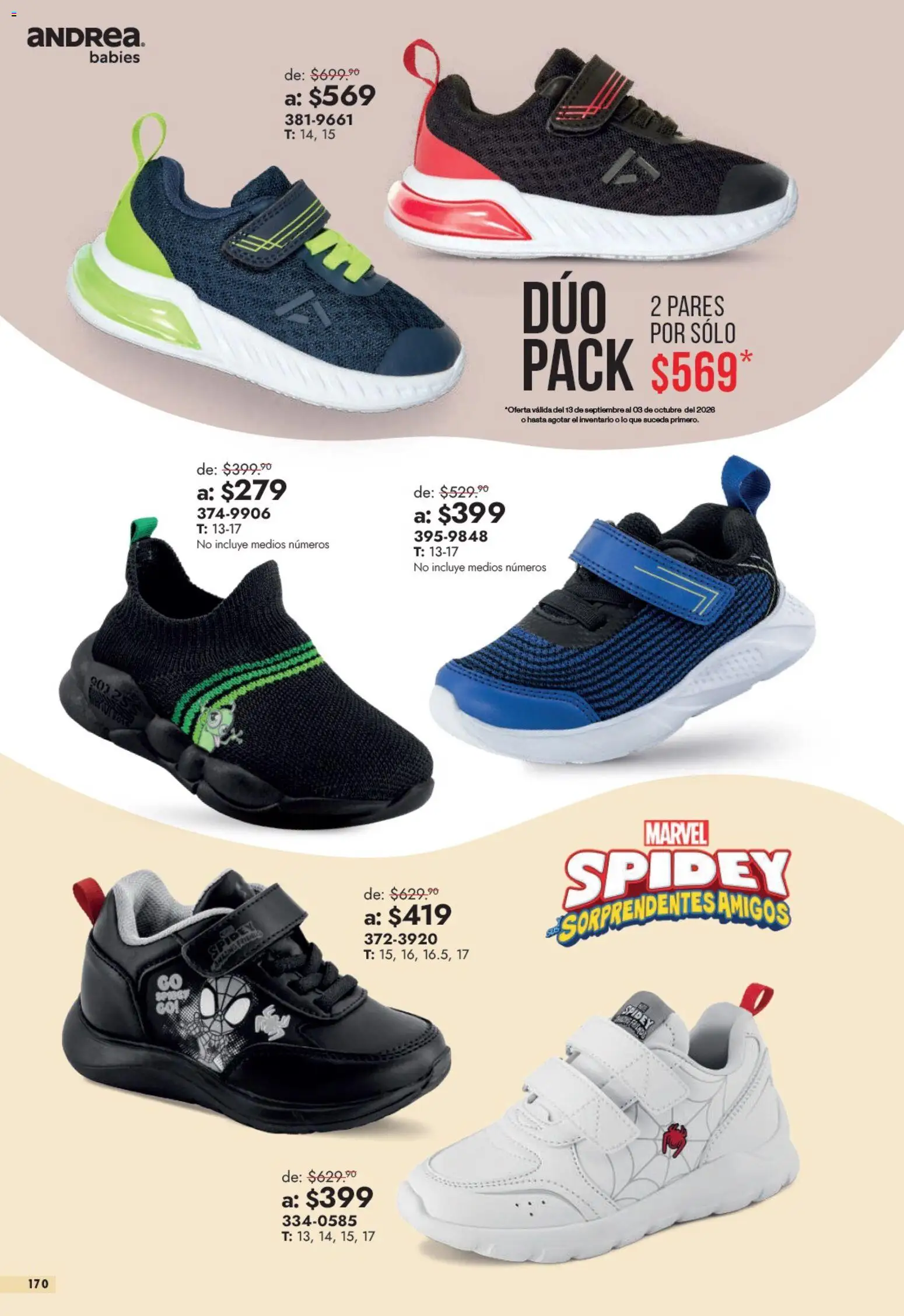 Vista previa las ofertas de la tienda Andrea - Andrea catálogo Outlet desde el 13/09/2026 