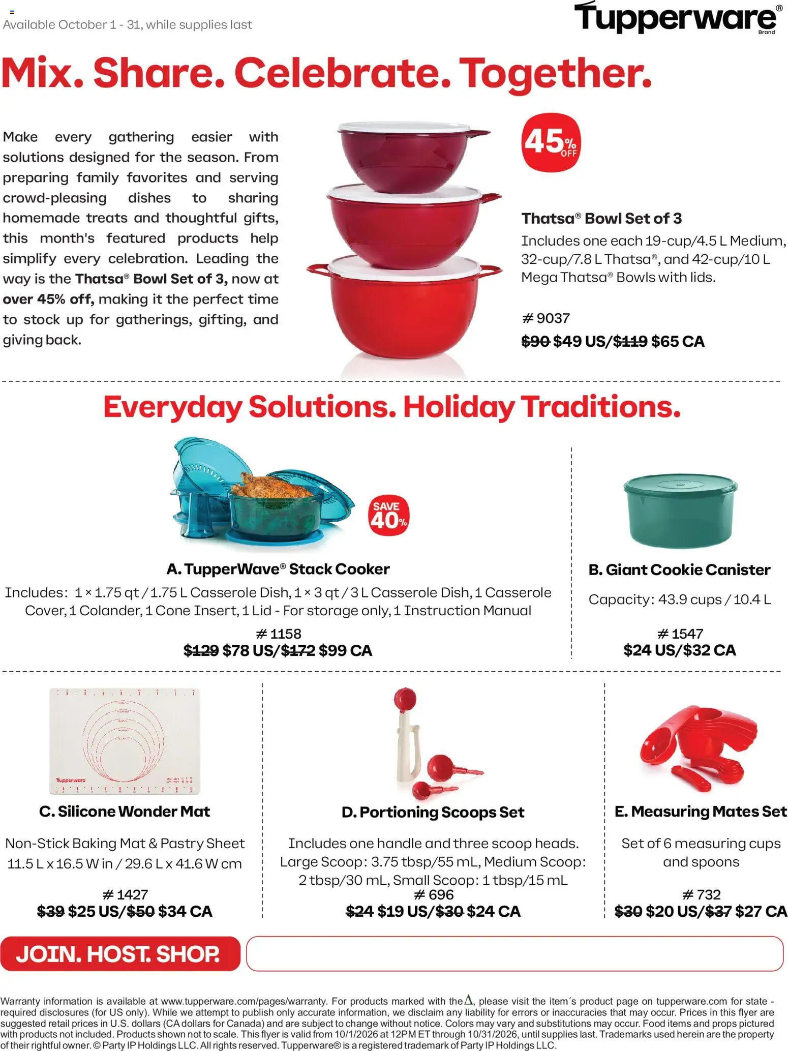 Preview of leaflet Tupperware weekly flyer from shop Tupperware is valid from Oct 01, 2026