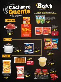 Pré-Visualização do folheto "Bistek Supermercados ofertas Dia do Cachorro Quente" da loja Bistek Supermercados válido a partir de 09/09/2026