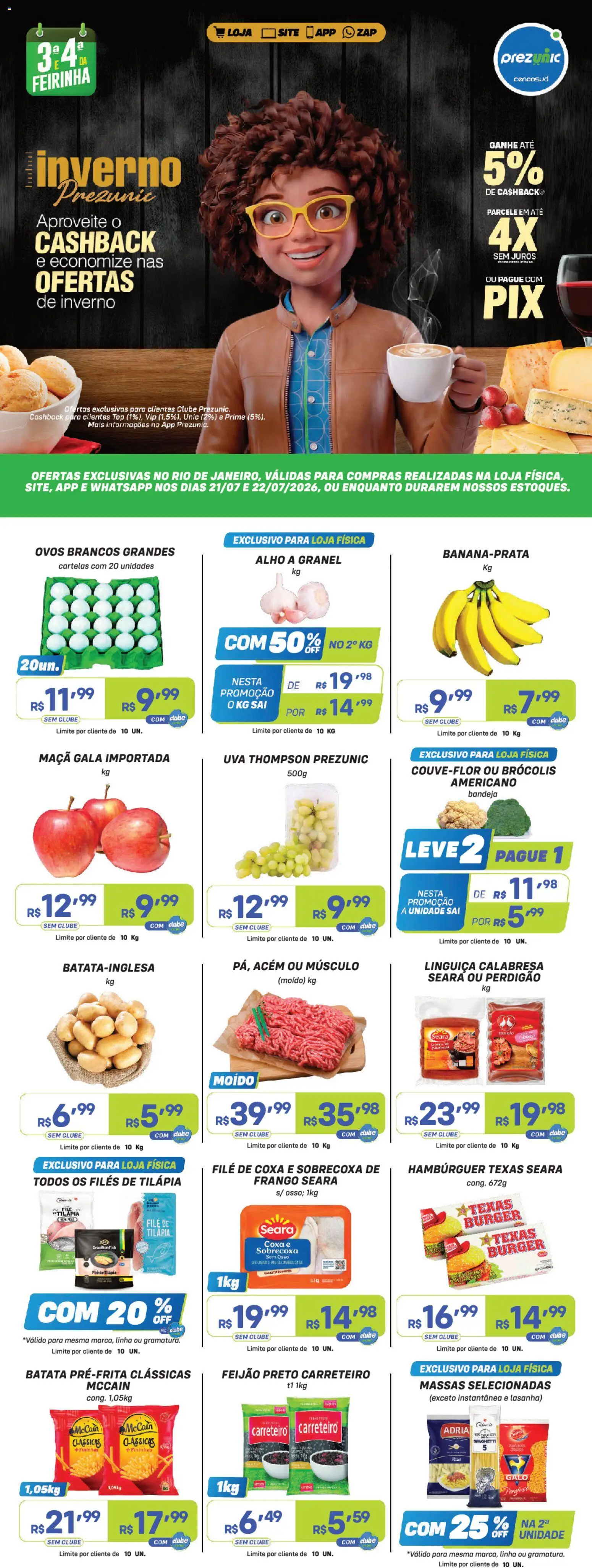 Pré-Visualização do folheto "Prezunic ofertas" da loja Prezunic válido a partir de 21/07/2026