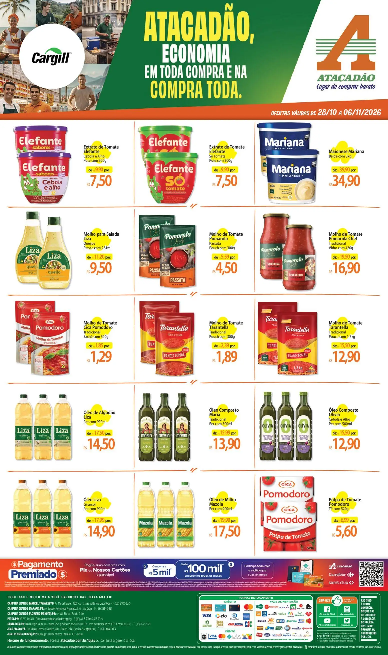 Pré-Visualização do folheto "Atacadão ofertas - PB" da loja Atacadão válido a partir de 28/10/2026