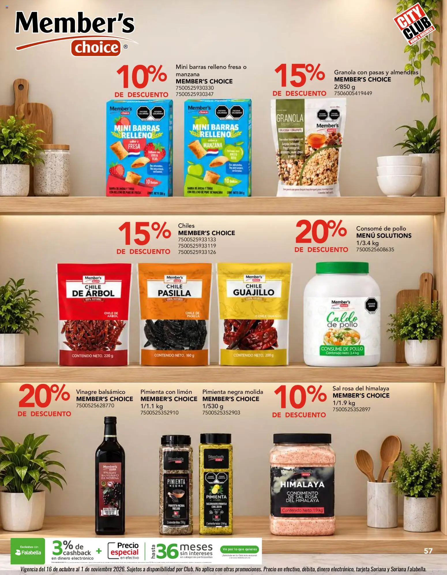 Vista previa las ofertas de la tienda City Club - City Club catálogo desde el 01/10/2026 - Pollo, Fresa, Manzana, Chile, Sal, Pimienta, Vinagre, Pasas