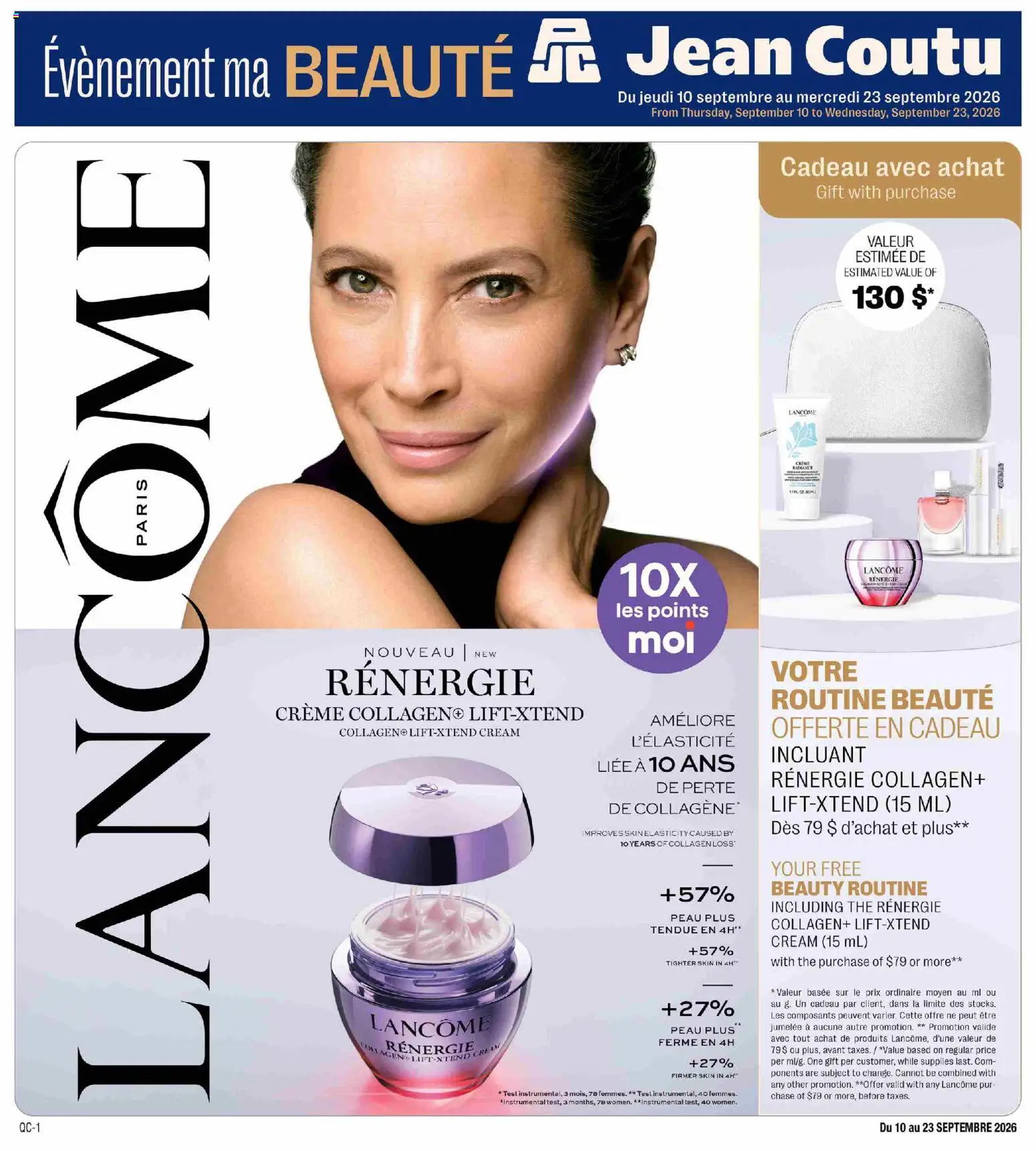 Preview of leaflet Jean Coutu - Beauty booklet from shop Jean Coutu is valid from Sep 10, 2026 - Mask, Socks, Cream, Concealer, BB cream