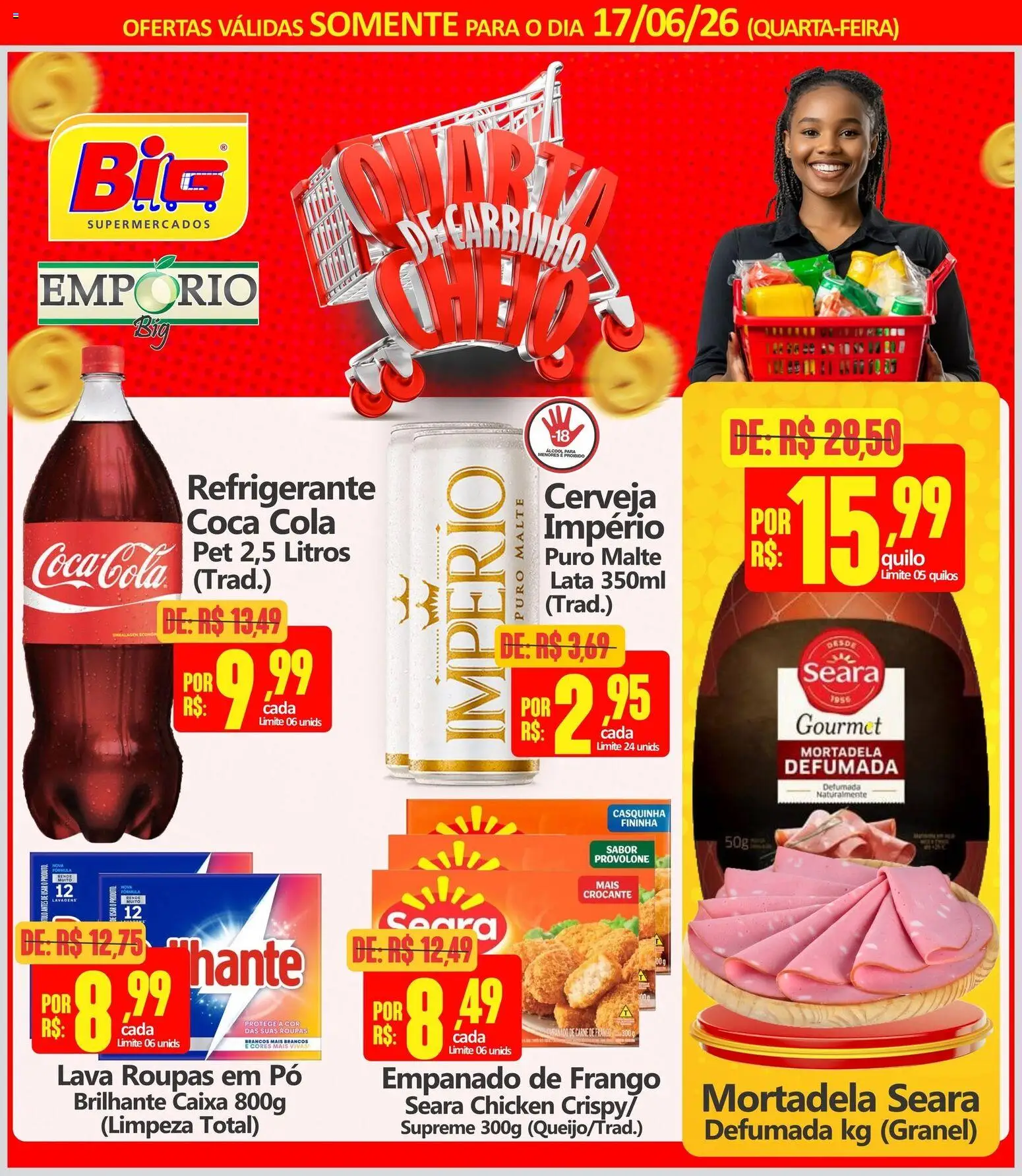 Pré-Visualização do folheto "Big Supermercados ofertas do Dia" da loja Big Supermercados válido a partir de 17/06/2026