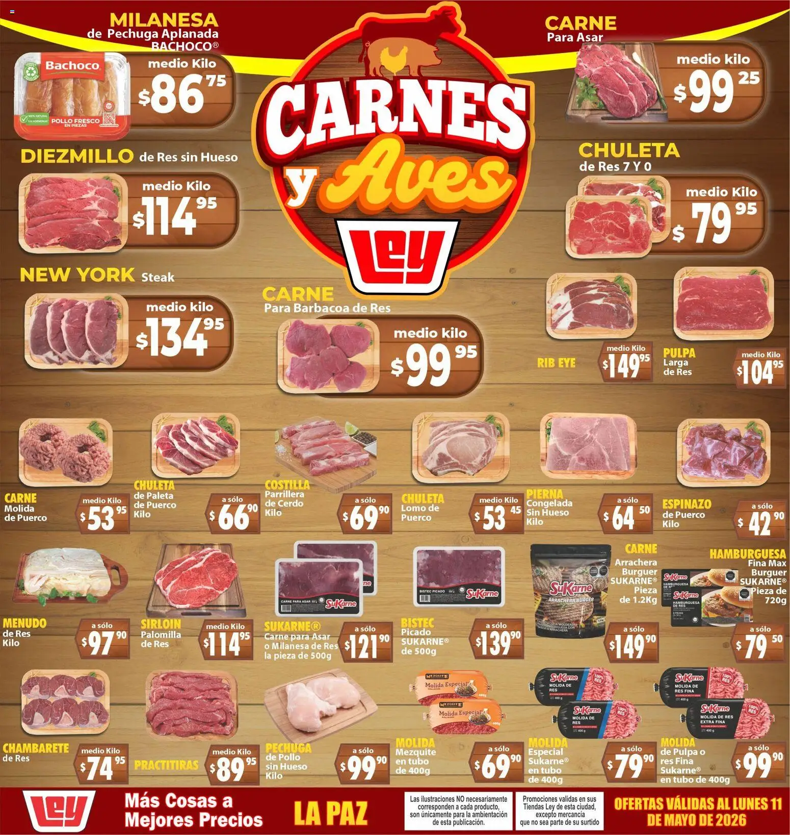 Vista previa las ofertas de la tienda Casa Ley - Casa Ley folleto Carnes y Aves La Paz desde el 09/05/2026 