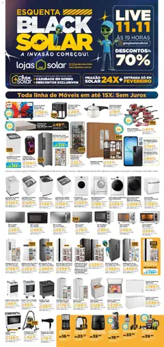 Pré-Visualização do folheto "Lojas Solar Black Friday" da loja Lojas Solar válido a partir de 01/11/2026