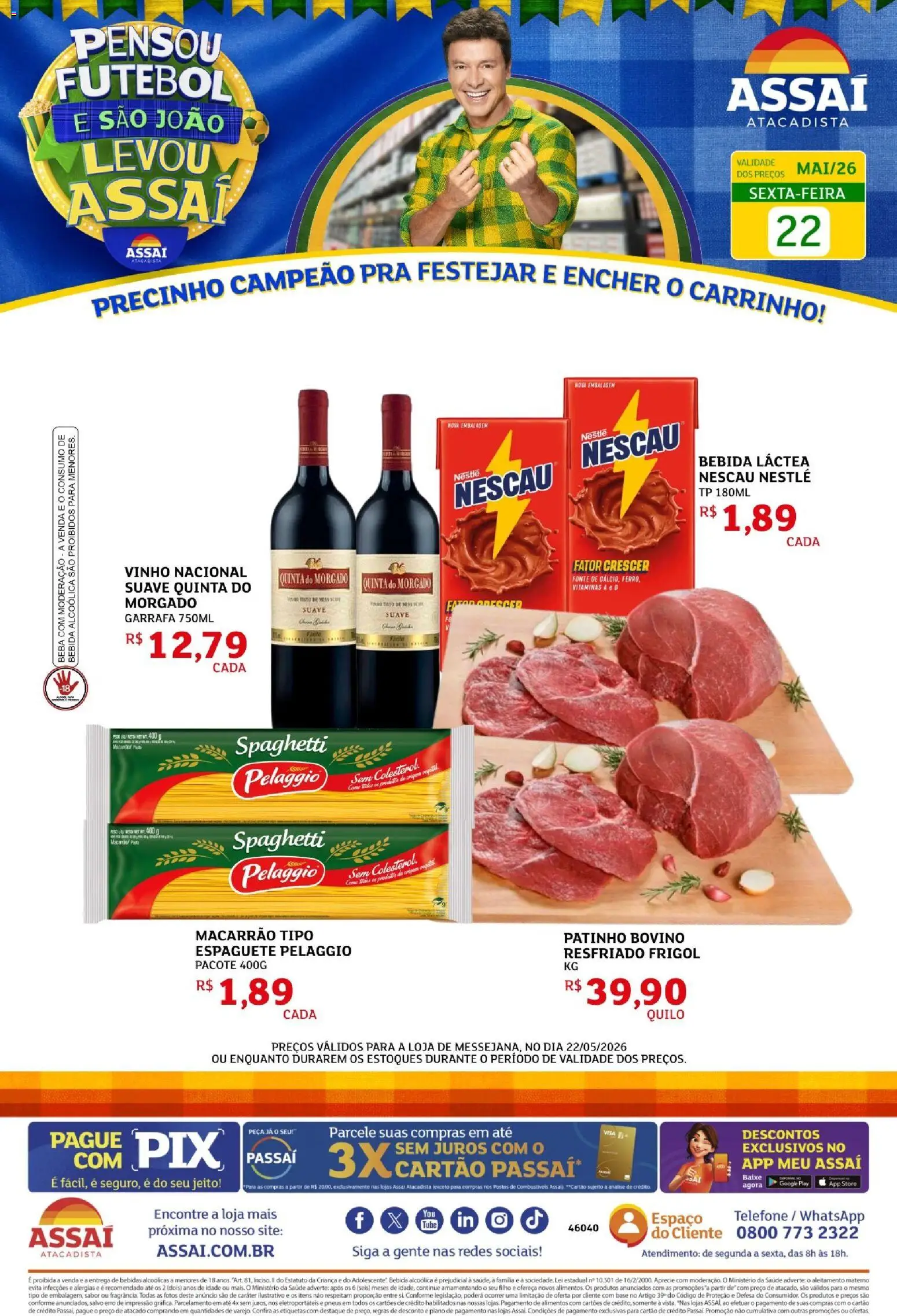 Pré-Visualização do folheto "Assaí Atacadista ofertas - CE" da loja Assaí Atacadista válido a partir de 22/05/2026