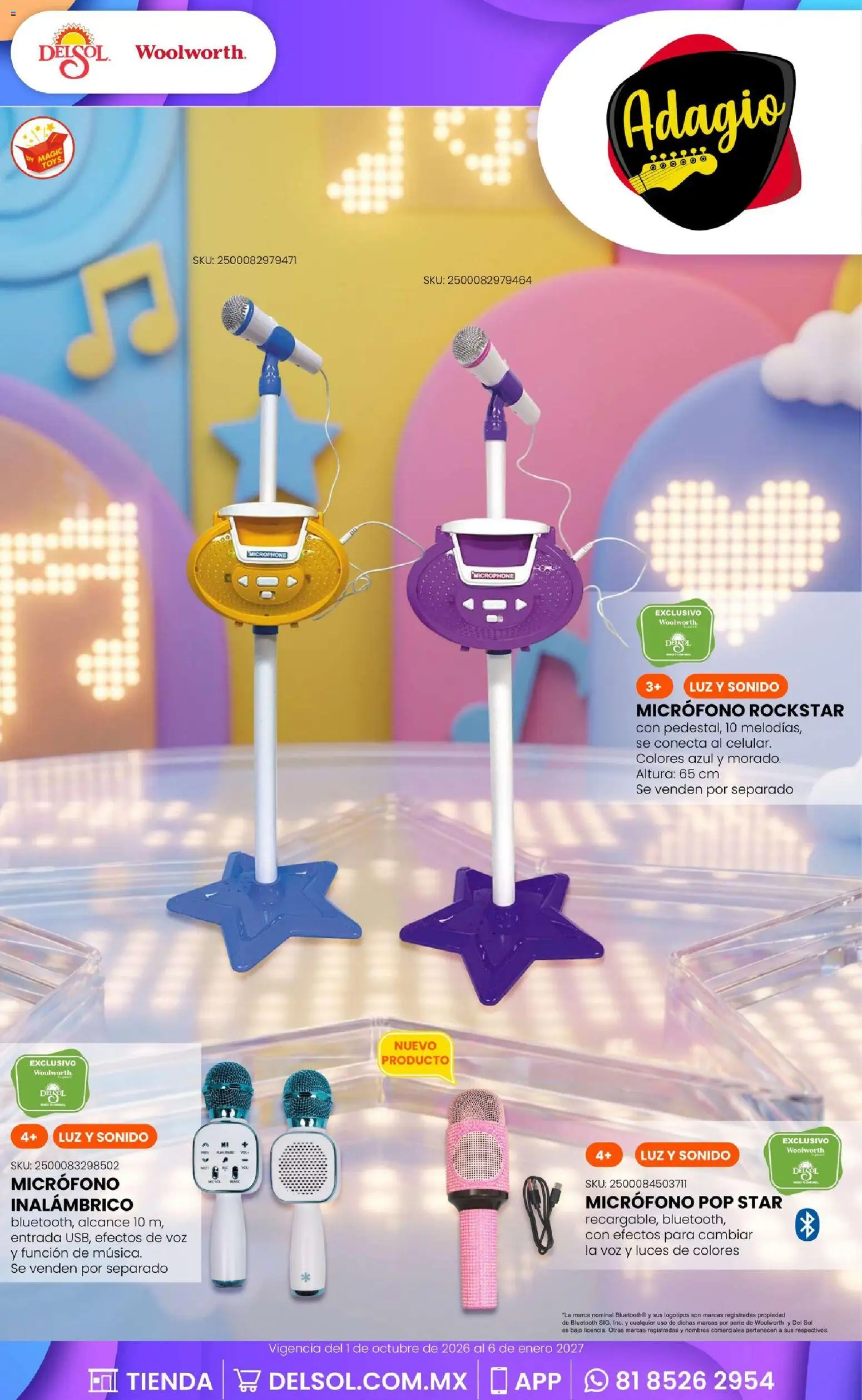 Vista previa las ofertas de la tienda Del Sol y Woolworth - Del Sol y Woolworth catálogo El Castillo del Juguete desde el 01/10/2026 - Micrófono