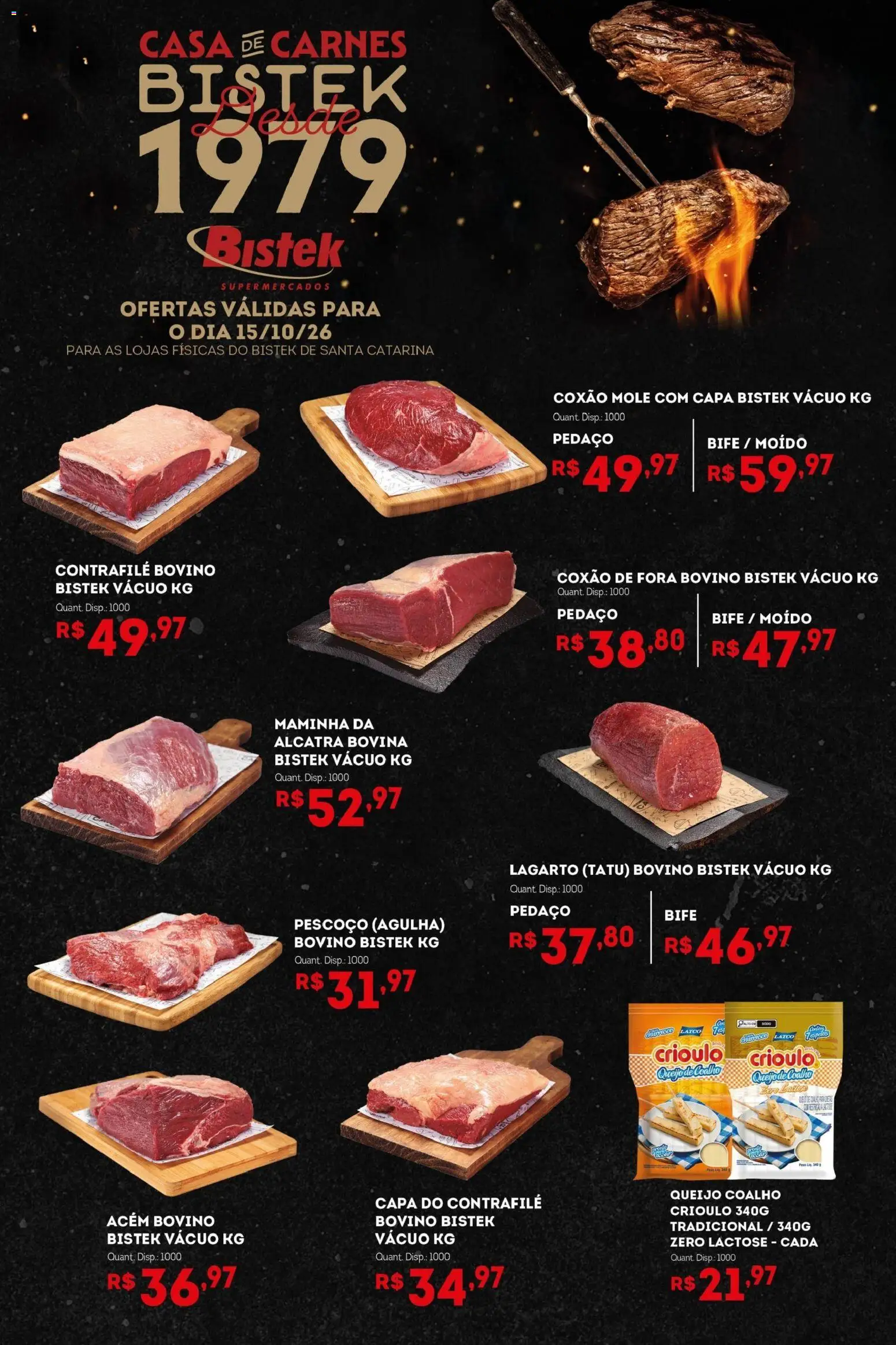 Pré-Visualização do folheto "Bistek Supermercados ofertas Quinta das Carnes" da loja Bistek Supermercados válido a partir de 15/10/2026