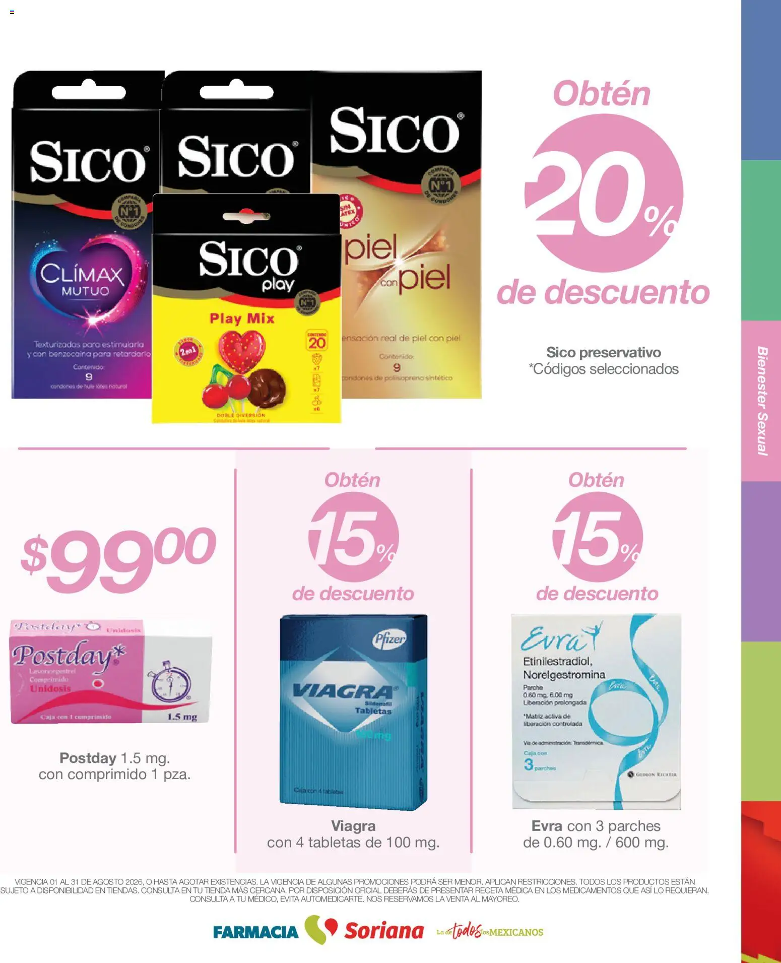 Vista previa las ofertas de la tienda Soriana - Soriana Folleto Farmacia Soriana Híper Nacional desde el 01/08/2026 