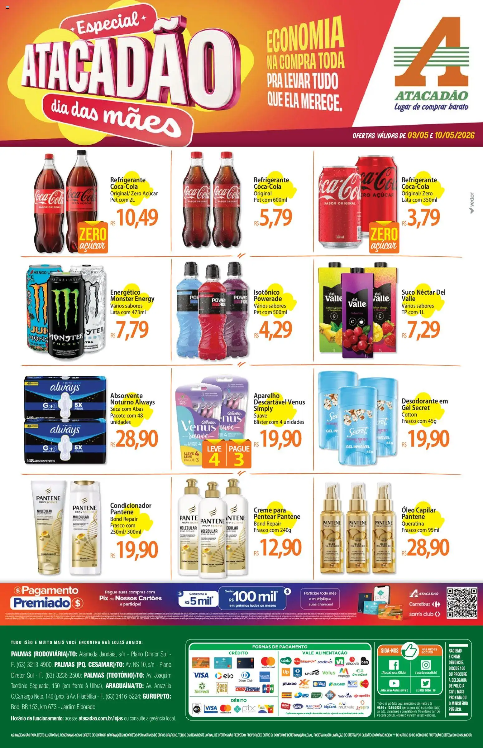 Pré-Visualização do folheto "Atacadão ofertas - TO" da loja Atacadão válido a partir de 09/05/2026 - Absorvente, Desodorante, Óleo, Suco, Refrigerante, Isotônico, Condicionador, Óleo capilar
