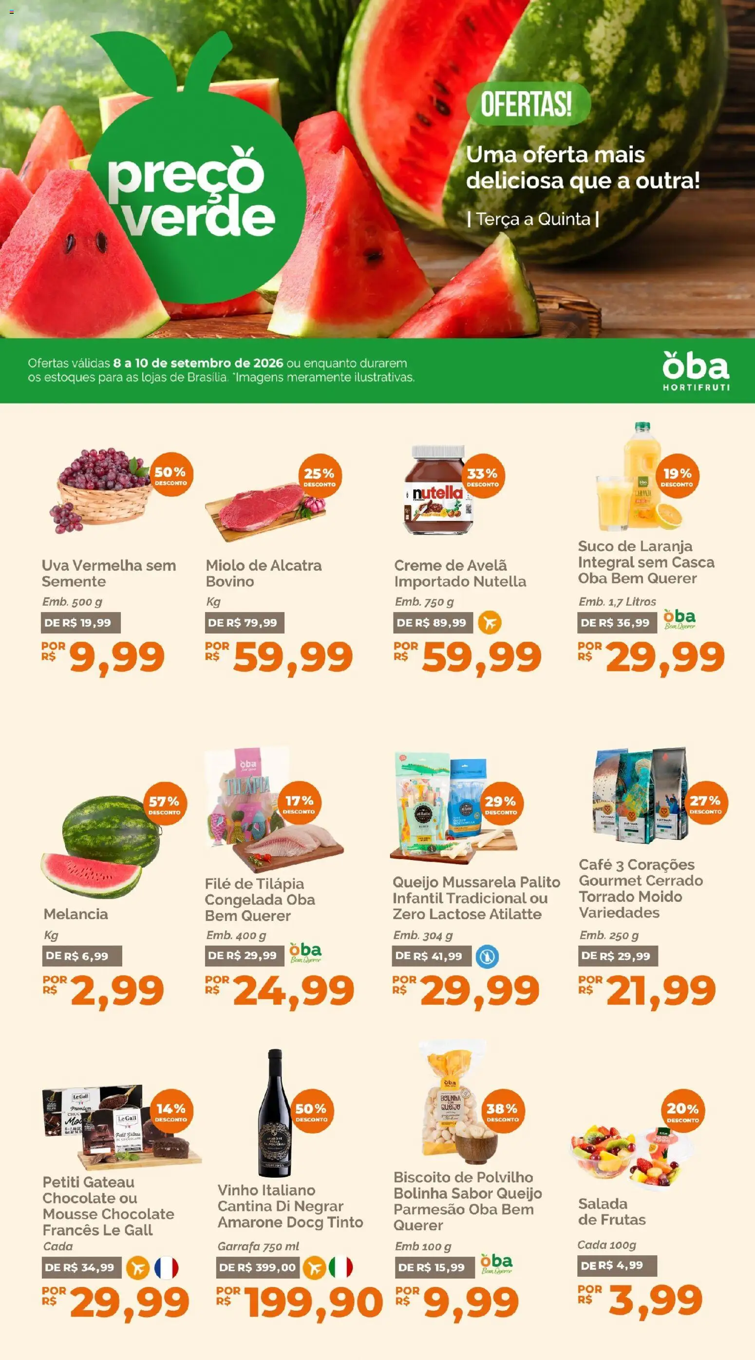 Pré-Visualização do folheto "Oba Hortifruti - Ofertas da semana" da loja Oba Hortifruti válido a partir de 08/09/2026