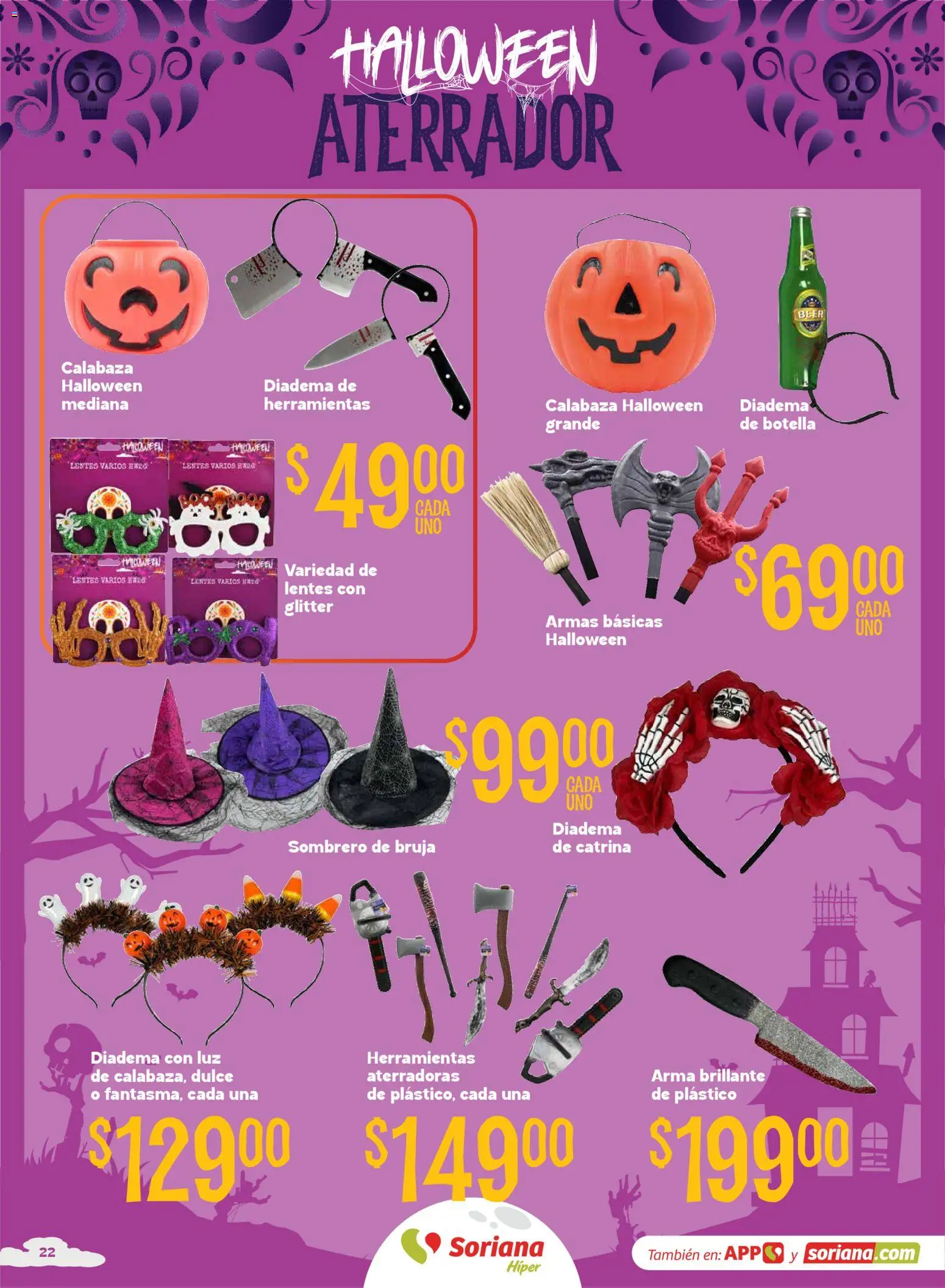 Vista previa las ofertas de la tienda Soriana - Soriana Halloween y Día de muertos Híper Nacional desde el 08/09/2026 