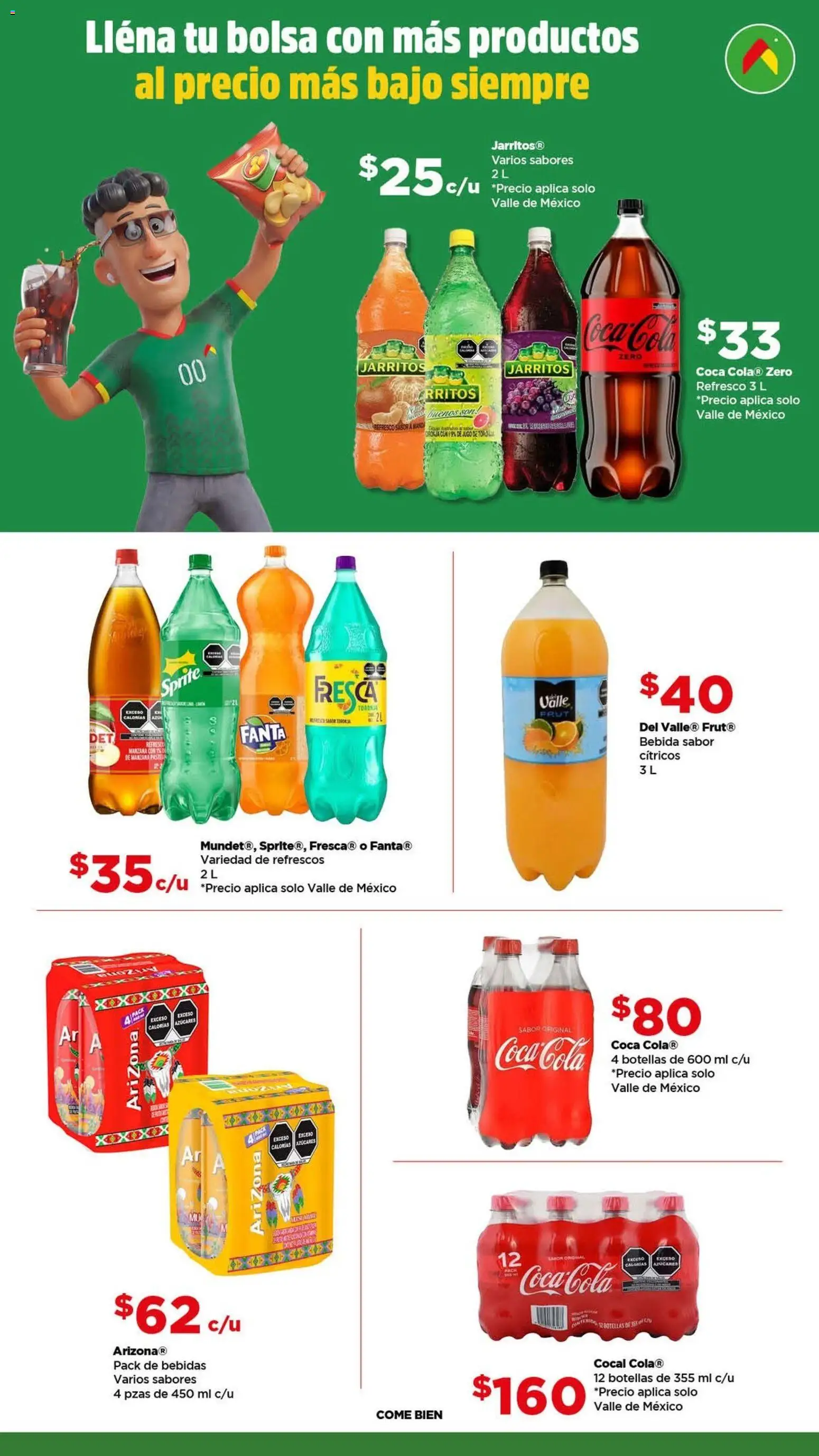 Vista previa las ofertas de la tienda Bodega Aurrerá - Bodega Aurrerá folleto Golazo desde el 05/06/2026 - Bolsa, Jugo, Bebidas, Refresco, Fanta, Cítricos
