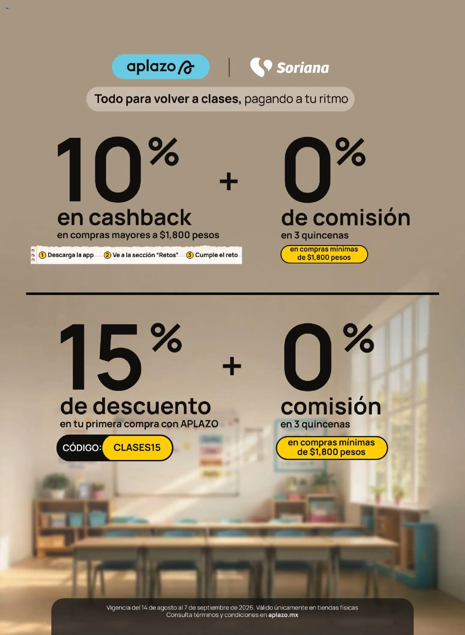 Vista previa las ofertas de la tienda Soriana - Soriana Regresa a clases ¡Bien listo! Híper Nacional desde el 13/08/2026 