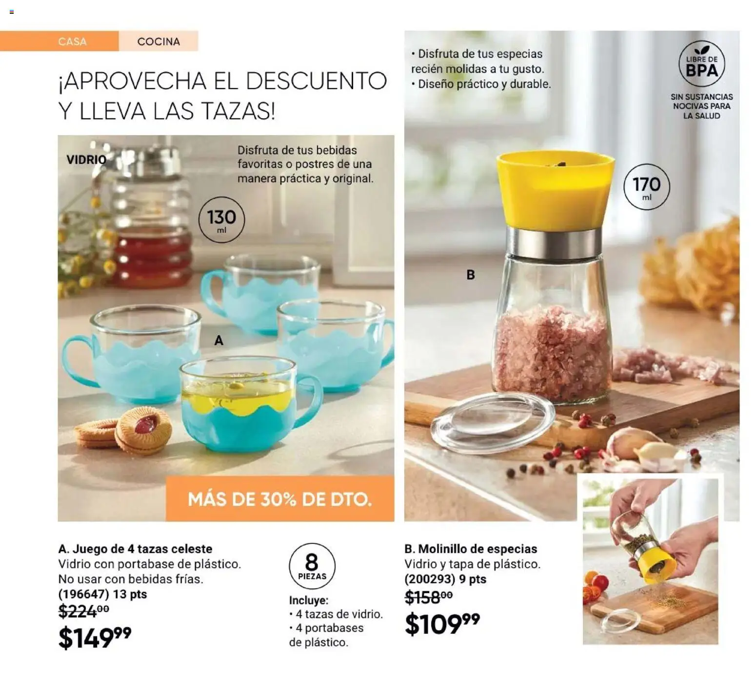 Vista previa las ofertas de la tienda AVON - Casa & Estilo 4 2026 desde el 20/02/2026 - Juego, Cocina, Bebidas, Especias, Molinillo
