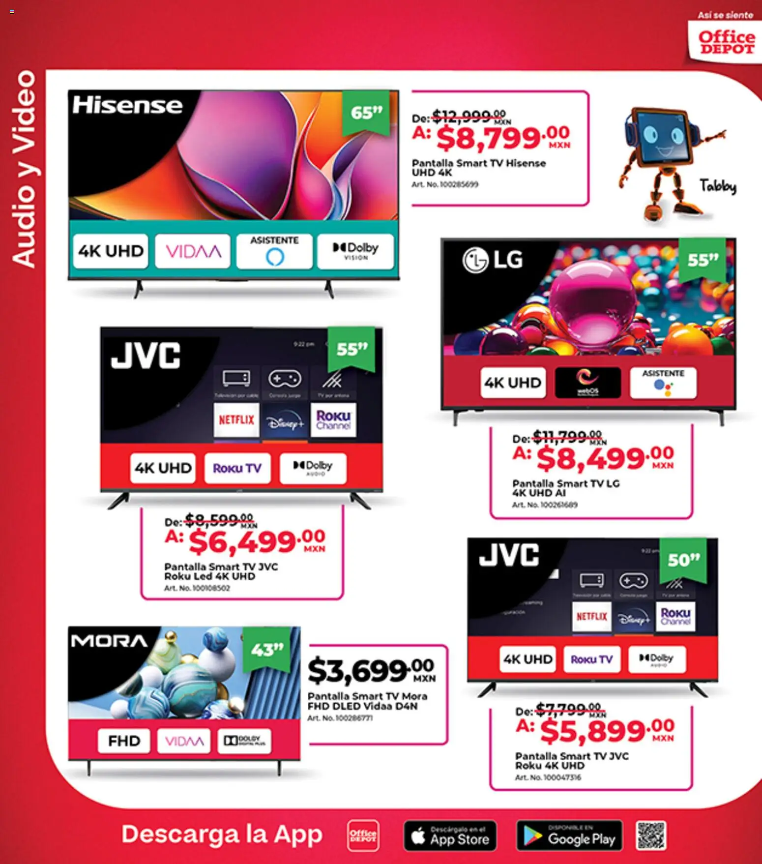 Vista previa las ofertas de la tienda Office Depot - Office Depot catálogo desde el 01/04/2026 - Video, Audio