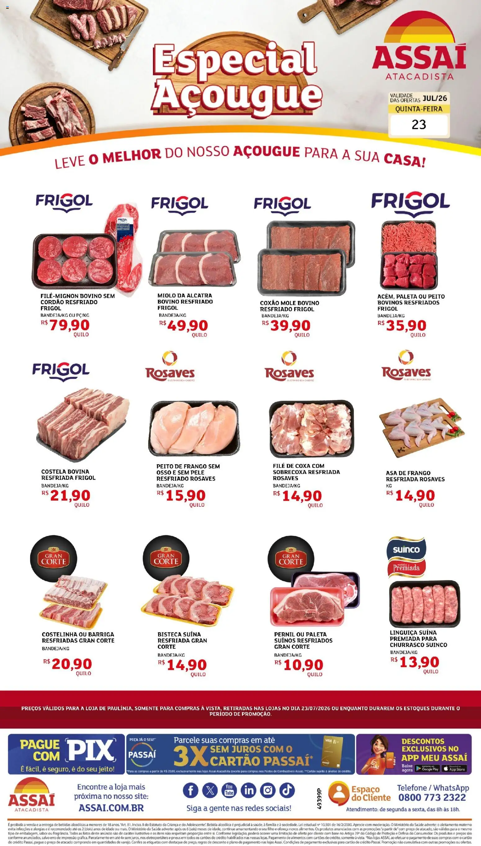 Pré-Visualização do folheto "Assaí Atacadista ofertas - SP" da loja Assaí Atacadista válido a partir de 23/07/2026
