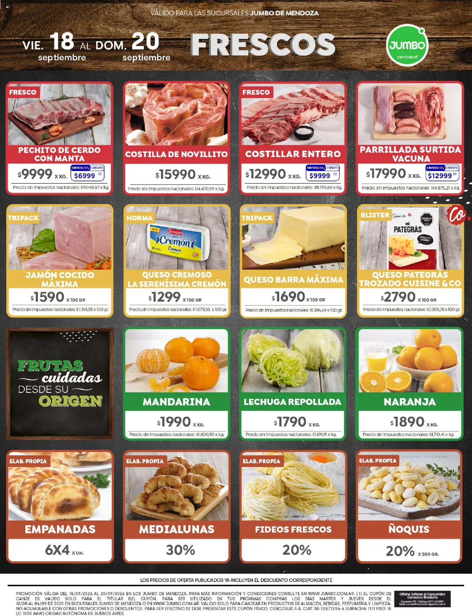 Vista previa del folleto de la tienda Jumbo válido desde el 18/09/2026 - Teléfono, Ñoquis, Queso, Fideos, Lechuga, Jamón cocido, Jamón, Manta
