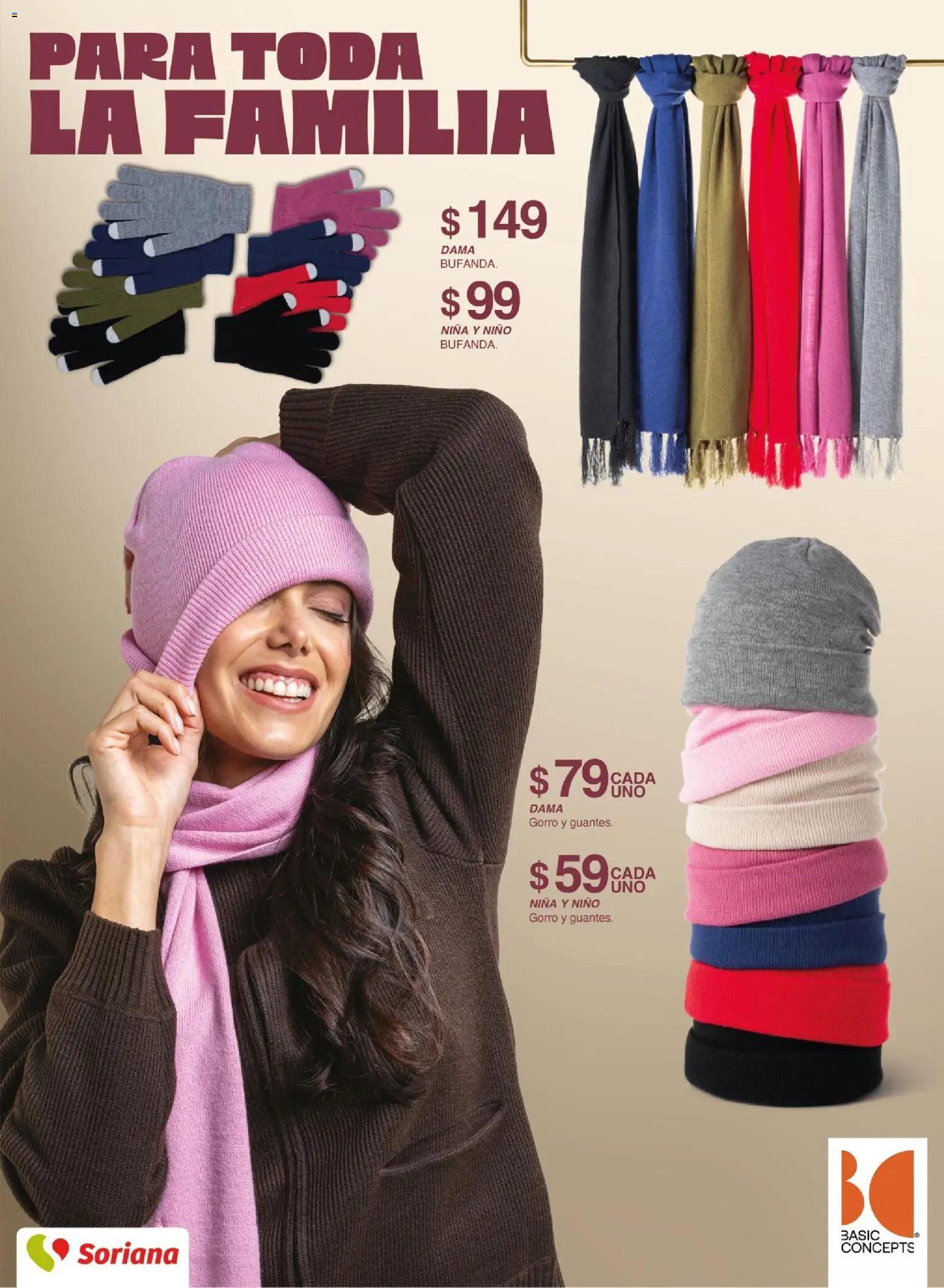Vista previa las ofertas de la tienda Soriana - Soriana catálogo otoño invierno desde el 30/09/2026 - Guantes