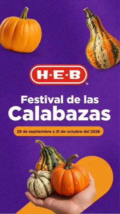 Vista previa las ofertas de la tienda H-E-B - H-E-B folleto Festival de las Calabazas desde el 29/09/2026 