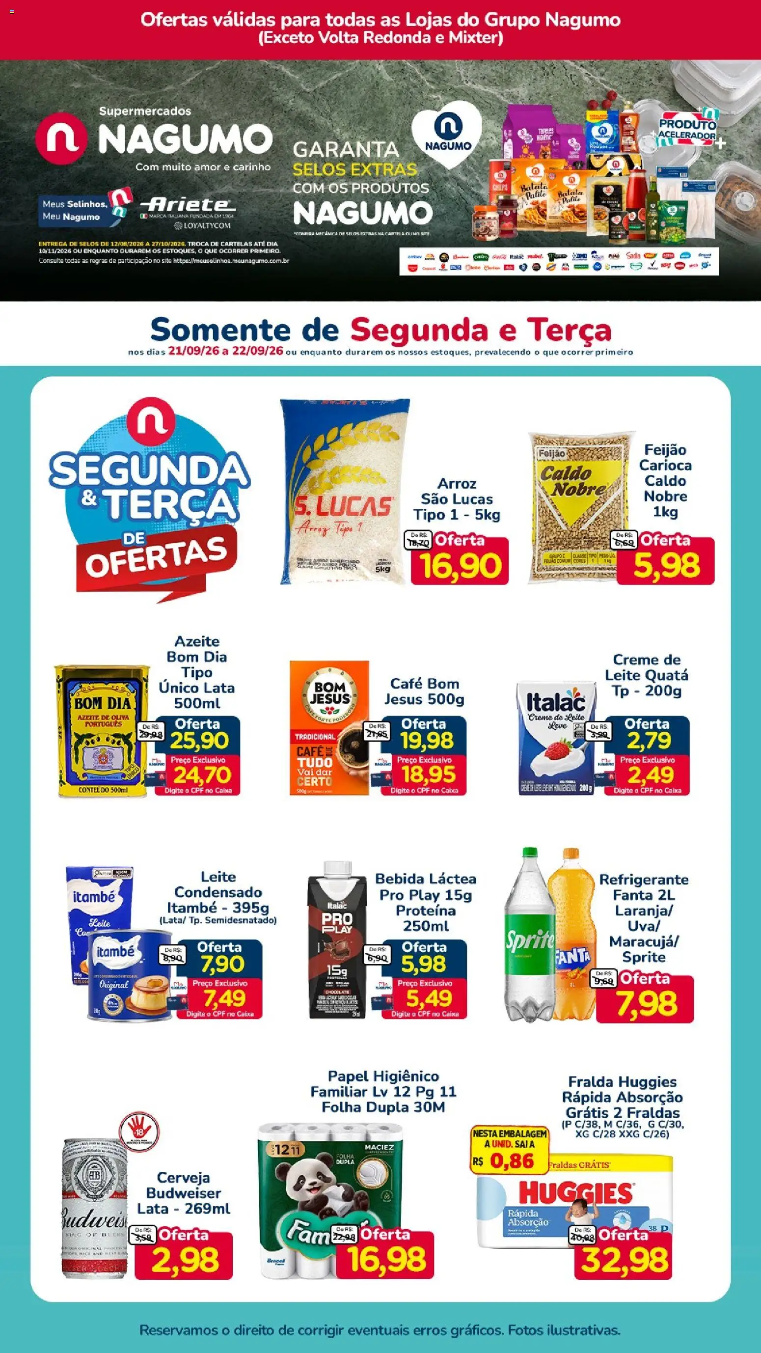 Pré-Visualização do folheto "Nagumo ofertas Segunda e Terça" da loja Nagumo válido a partir de 21/09/2026