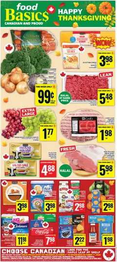 Preview of leaflet Food Basics weekly flyer / circulaire from shop Food Basics is valid from Oct 01, 2026