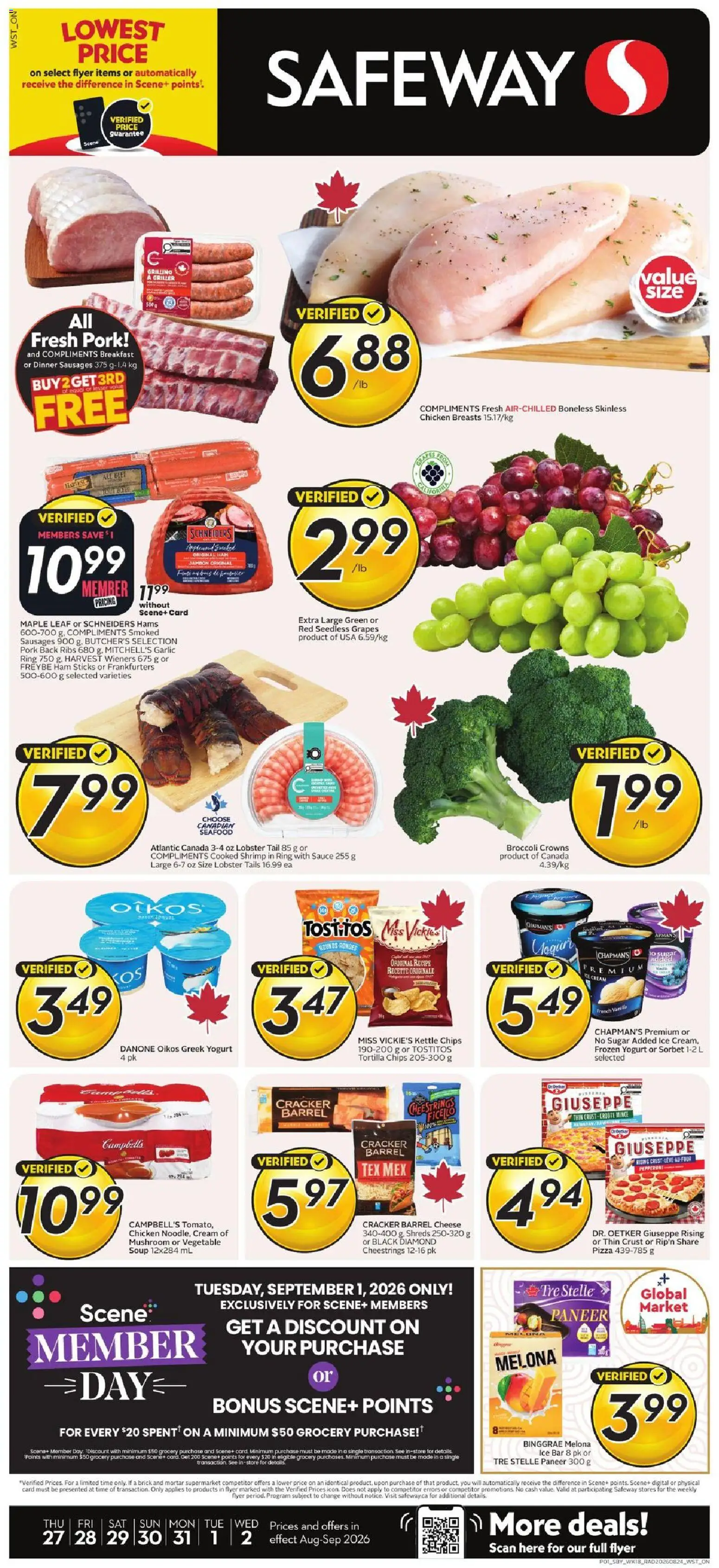 Preview of leaflet Safeway weekly flyer / circulaire from shop Safeway is valid from Aug 27, 2026