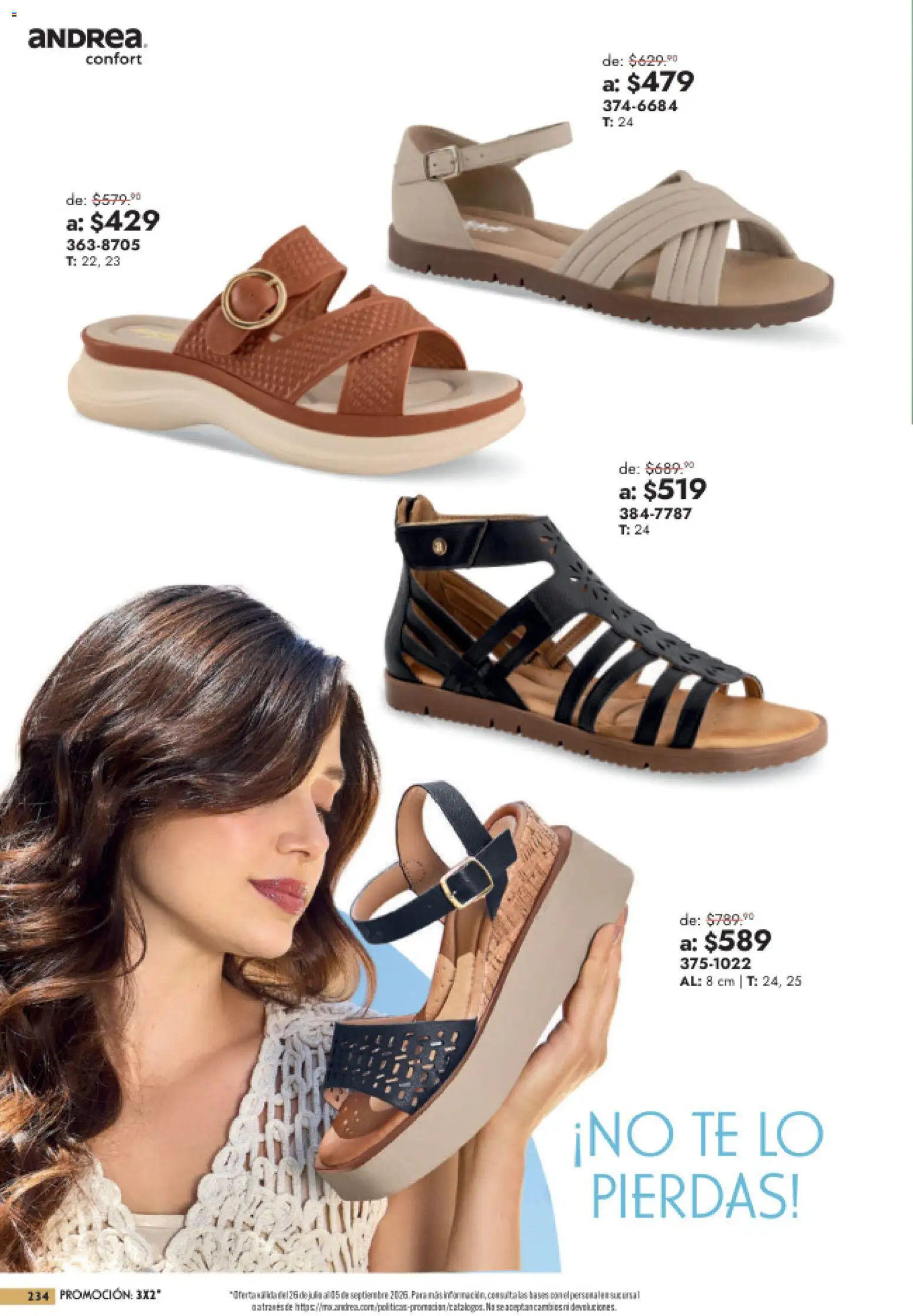 Vista previa las ofertas de la tienda Andrea - Andrea catálogo Outlet desde el 26/07/2026 