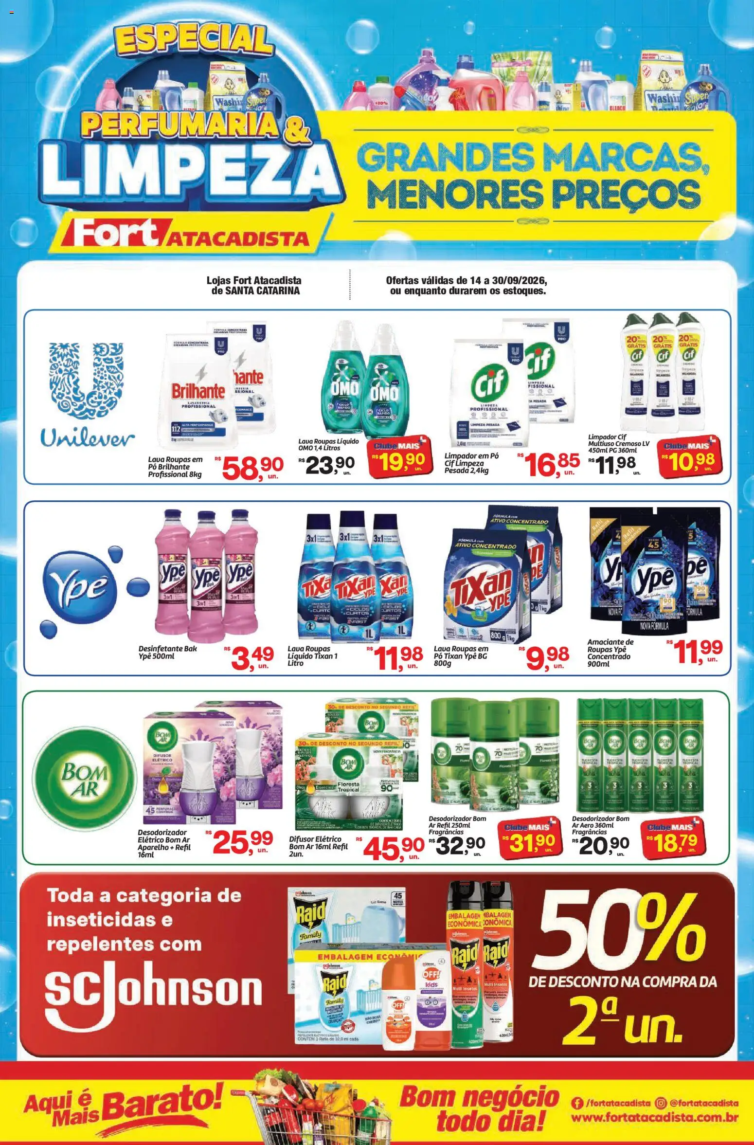 Pré-Visualização do folheto "Fort Atacadista ofertas Perfumaria e Limpeza" da loja Fort Atacadista válido a partir de 14/09/2026