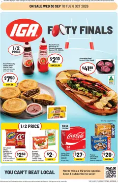Preview of catalogue IGA catalogue from shop IGA valid 30/09/2026