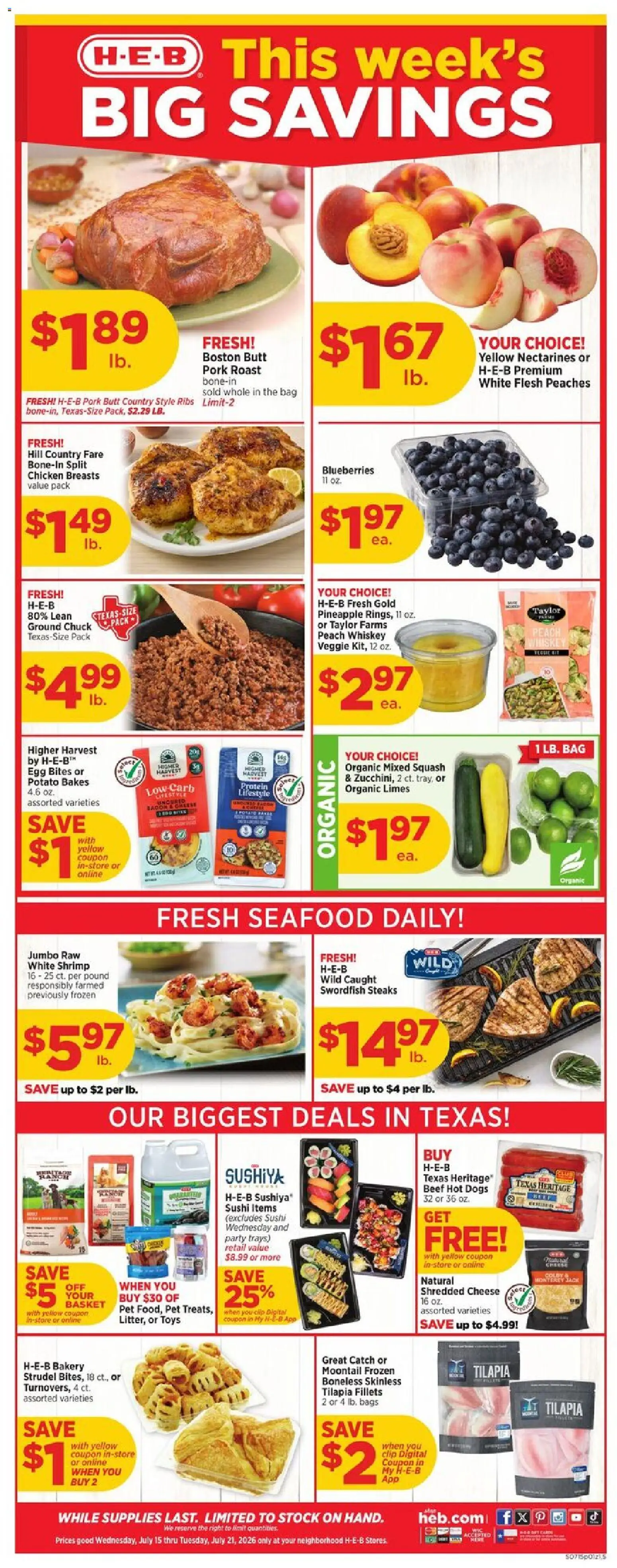 H-E-B Weekly Ad from 07/15/2026 >> Flyer