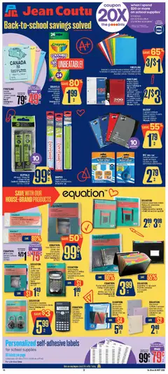 Preview of leaflet Jean Coutu - School Booklet from shop Jean Coutu is valid from Aug 20, 2026