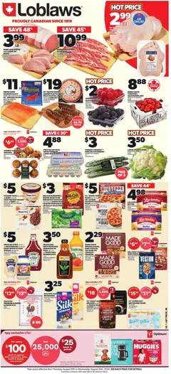 Un aperçu du dépliant Loblaws weekly flyer / circulaire du magasin Loblaws est valide à partir 20 août 2026