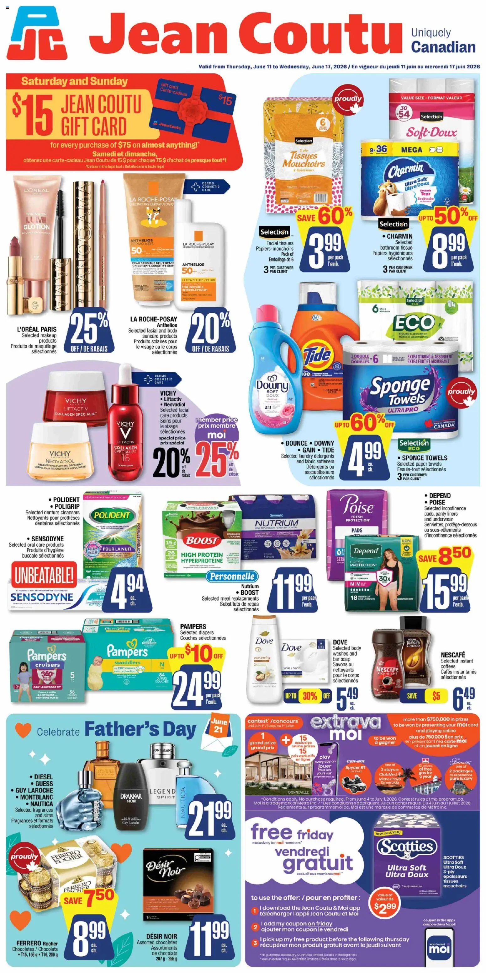 Preview of leaflet Jean Coutu weekly flyer from shop Jean Coutu is valid from Jun 11, 2026